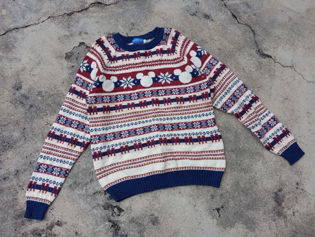Disney Mickey Mouse Sweater 🌲☃️ Disney Cartoon 📺🍿 Size US M / EU 48-50 / 2 - 2 Thumbnail