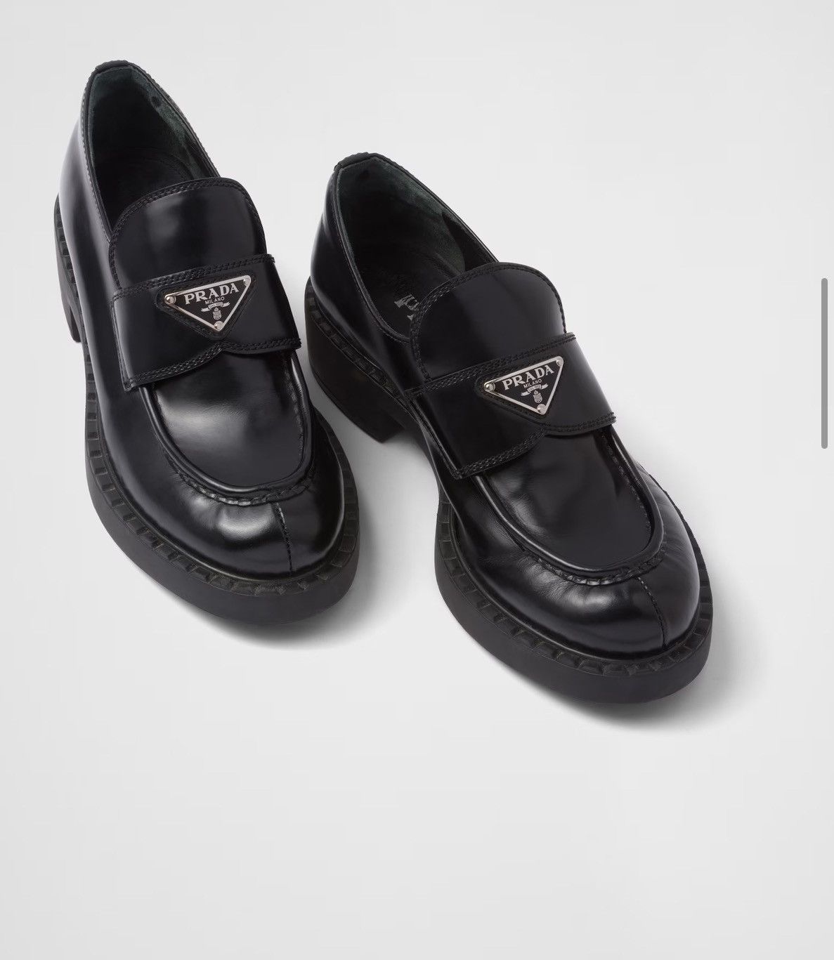 Prada Prada brushed leather loafers Size US 9.5 / IT 39.5 - 1 Thumbnail