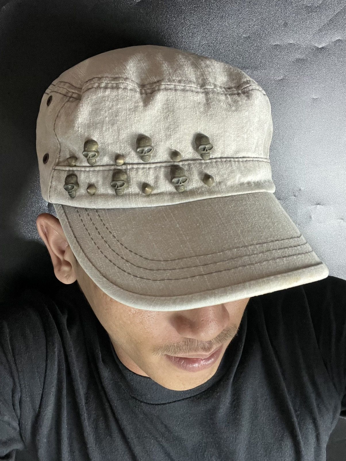 If Six Was Nine × Japanese Brand × Le Grande Bleu (L.G.B.) Japanese Comando hat Skulls gothic Size ONE SIZE - 2 Thumbnail