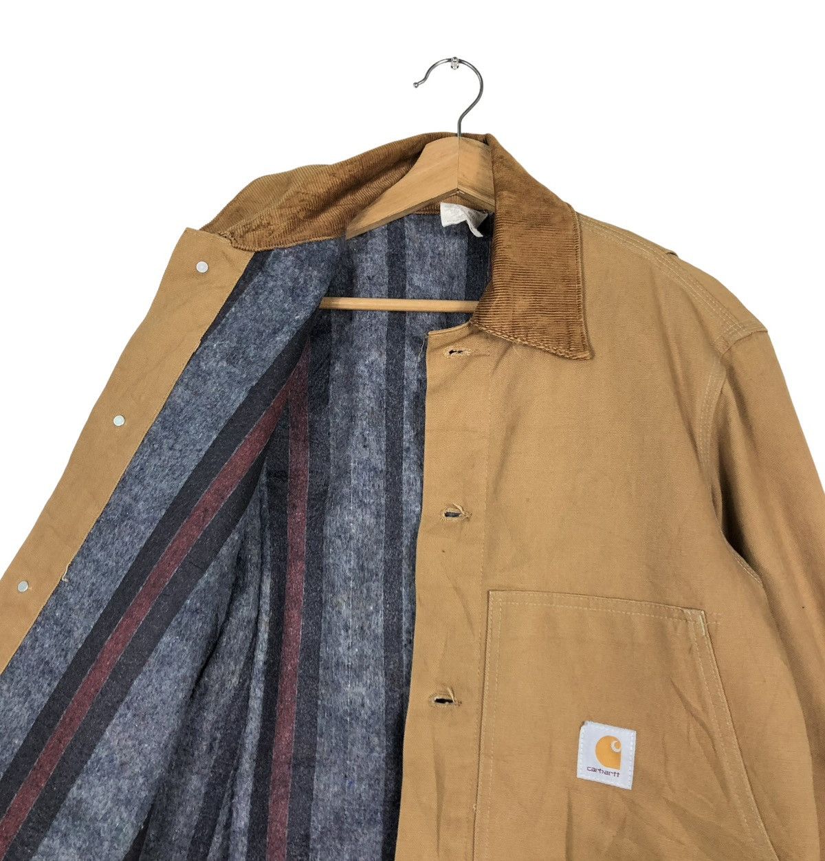 Carhartt 🔥VINTAGE CHORE WORK JACKET CARHARTT CB256 BLANKET LINING Size US M / EU 48-50 / 2 - 12 Thumbnail