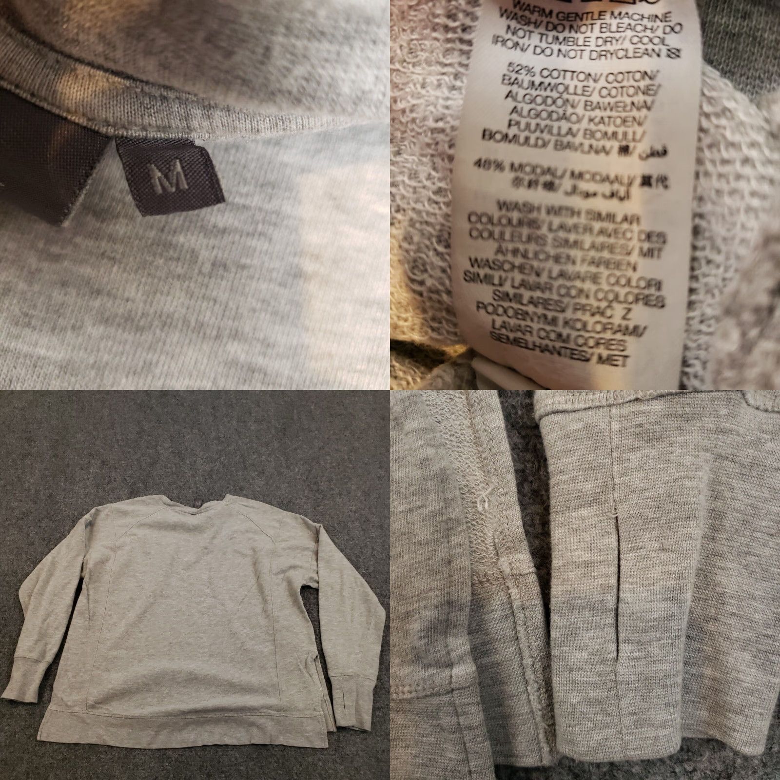 Sweaty Betty Sweaty Betty Sweatshirt Women's Gray Cotton Long Sleeve Crew Neck Pullover Activewear XS/S/M/L? Size M / US 6-8 / IT 42-44 - 8 Thumbnail