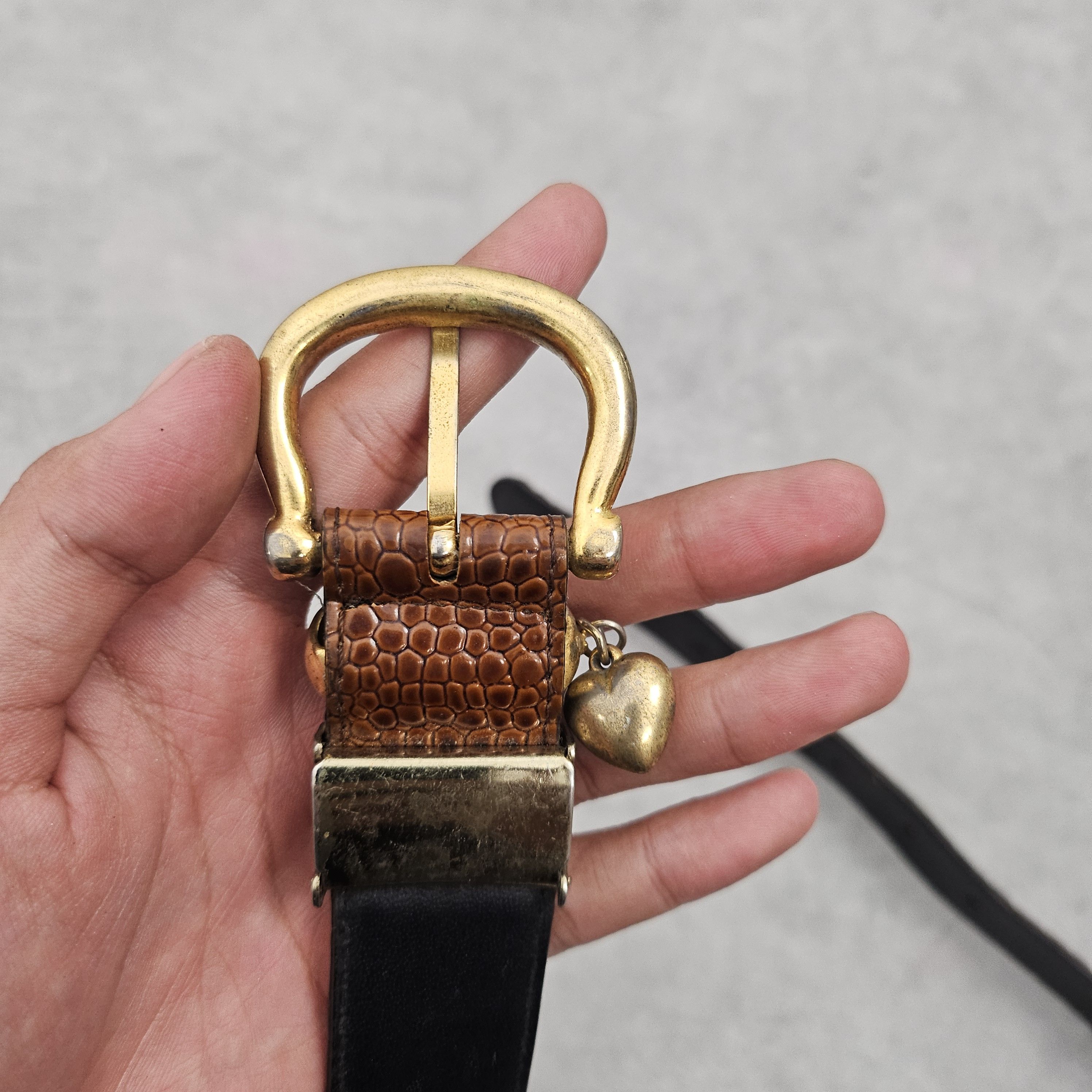 If Six Was Nine Reptile faux leather love belt Size ONE SIZE - 4 Thumbnail