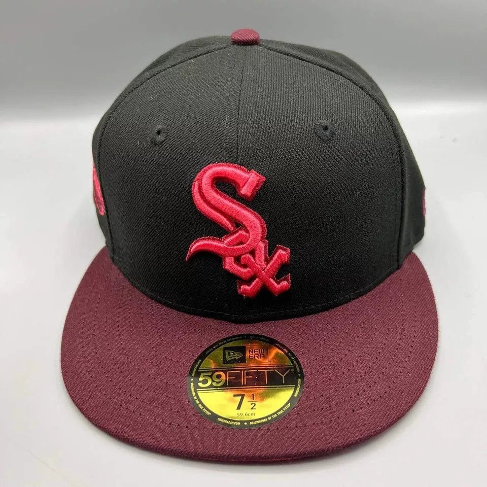 New Era Chicago White Sox Hat Men 7 1/2 59Fifty New Era MLB Fitted Size ONE SIZE - 3 Thumbnail