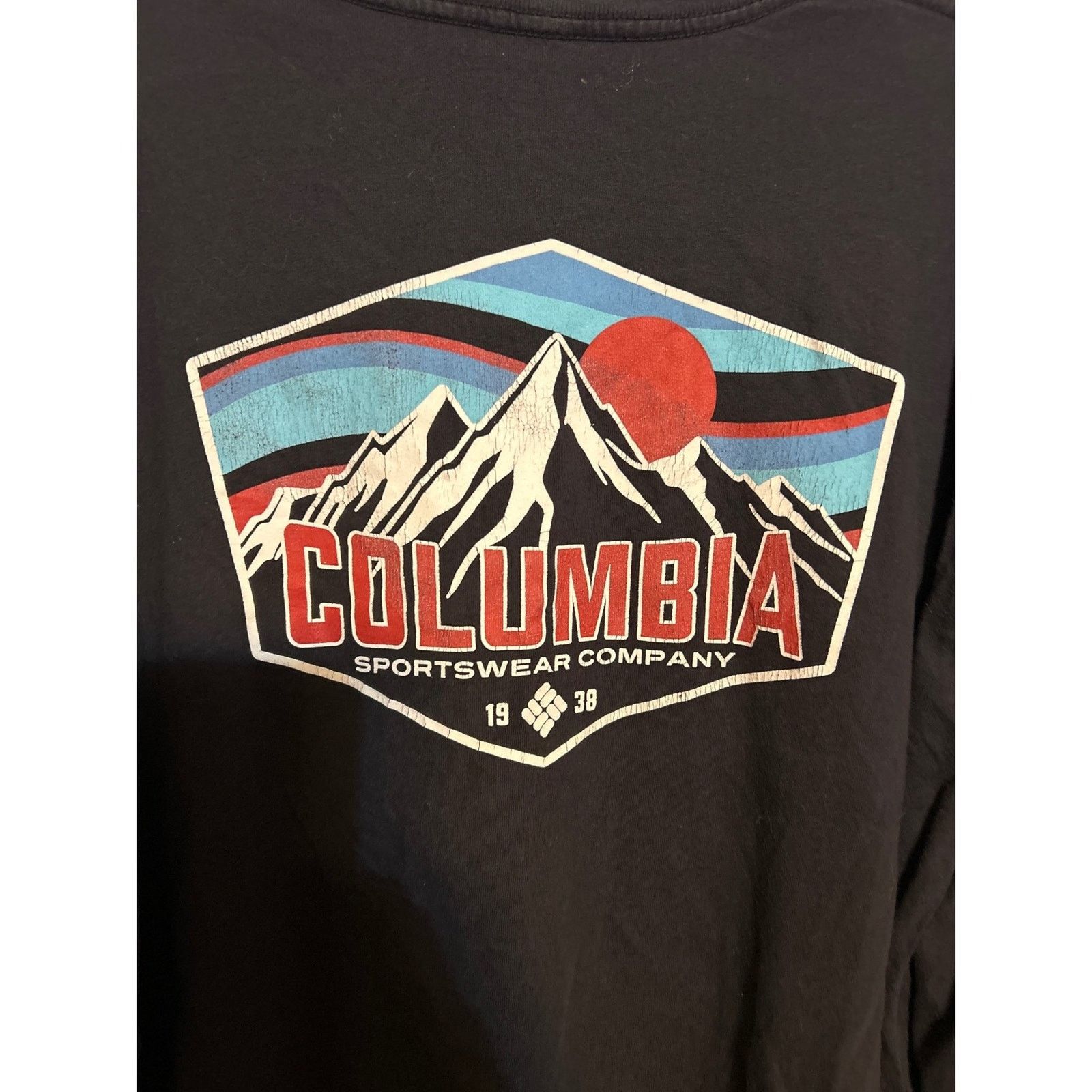 Columbia Columbia Mens XL Long Sleeve Graphic T-Shirt Black Mountain Size US XL / EU 56 / 4 - 4 Thumbnail