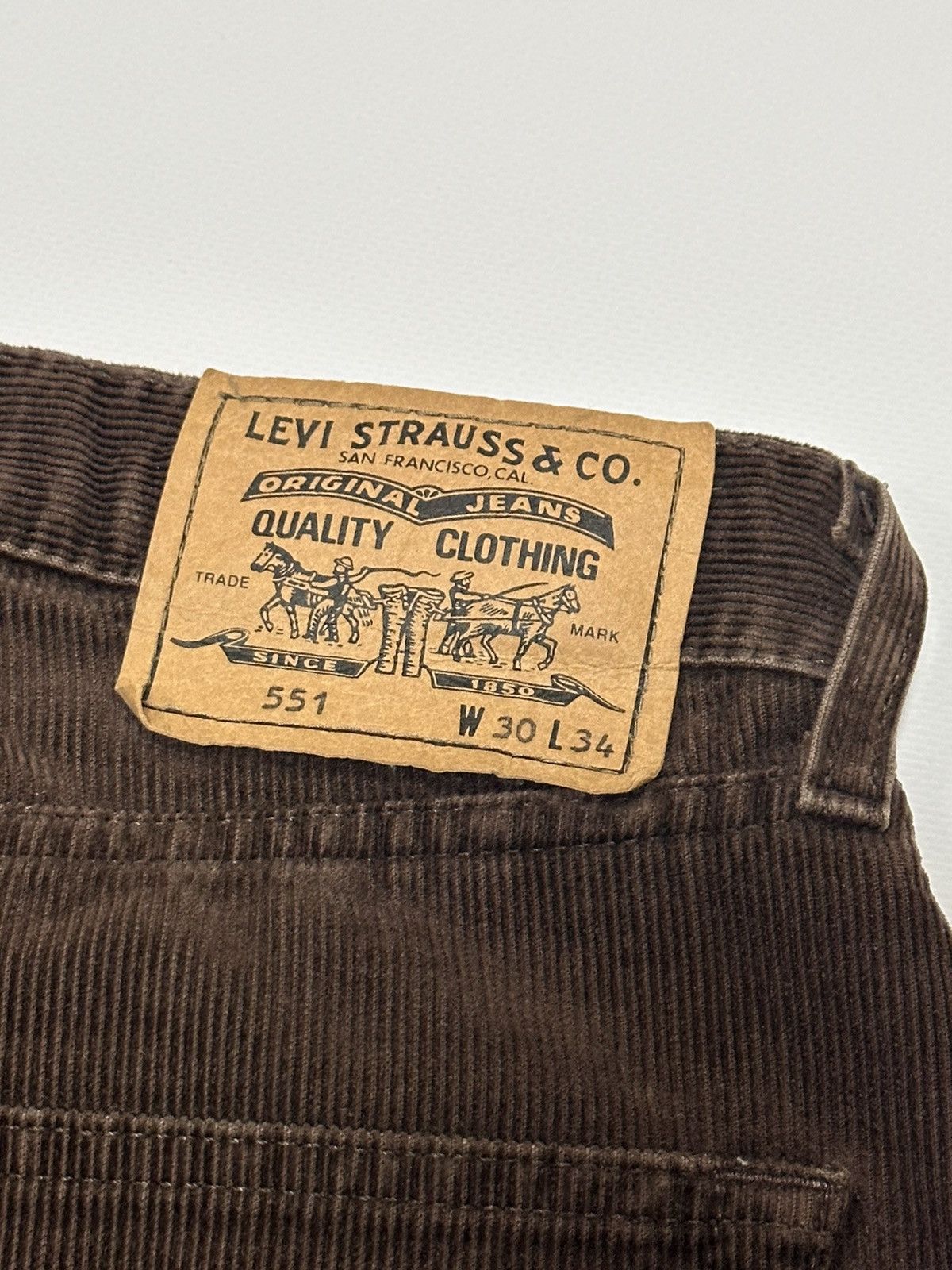 Levi's × Vintage 90’s Levis Vintage 551 Y2k Cowboy Corduroy Pants Size US 30 / EU 46 - 13 Thumbnail