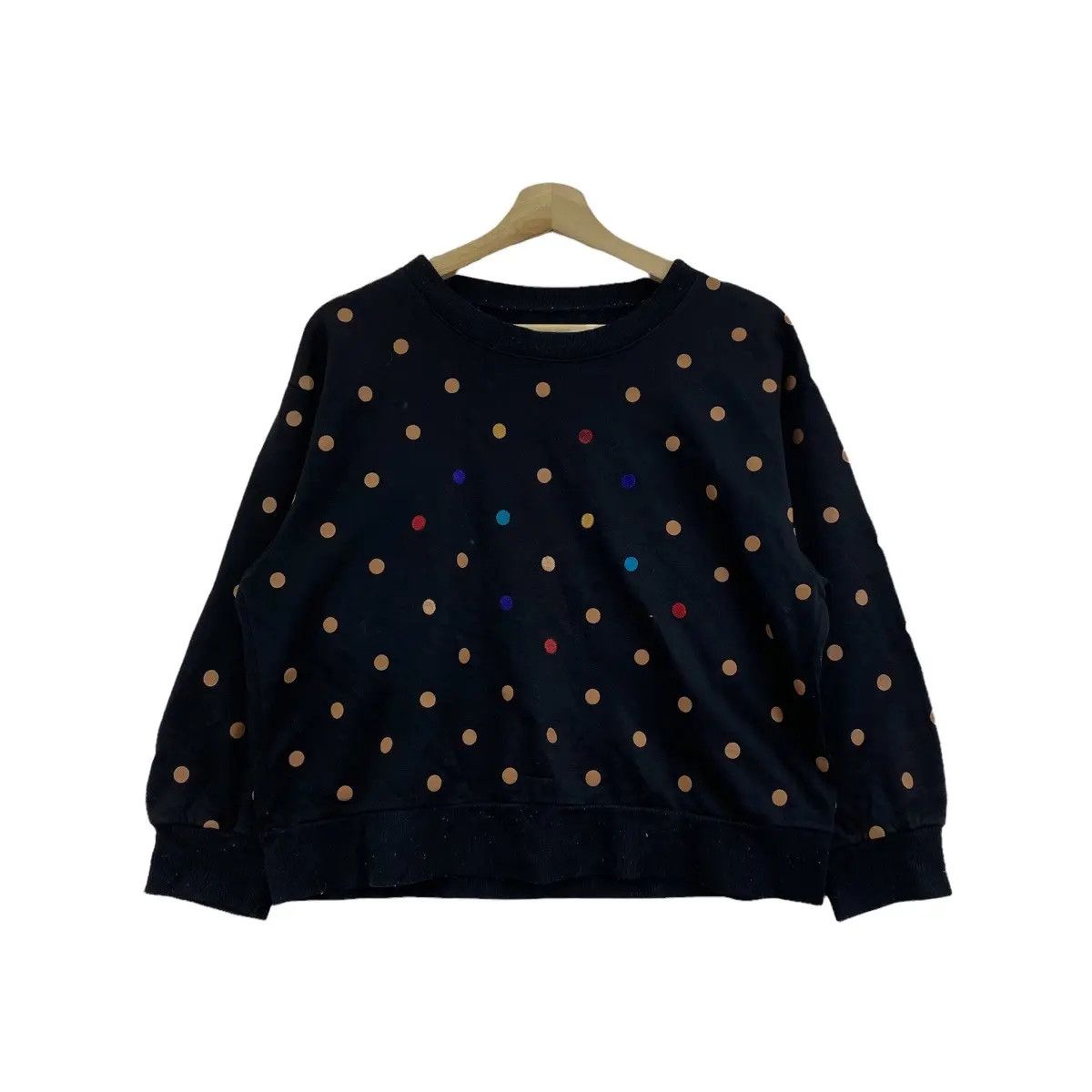 Vintage Vtg 90’ POLKA DOT ART Pop Fine Modern Sweatshirt Sweater Size M / US 6-8 / IT 42-44 - 1 Thumbnail