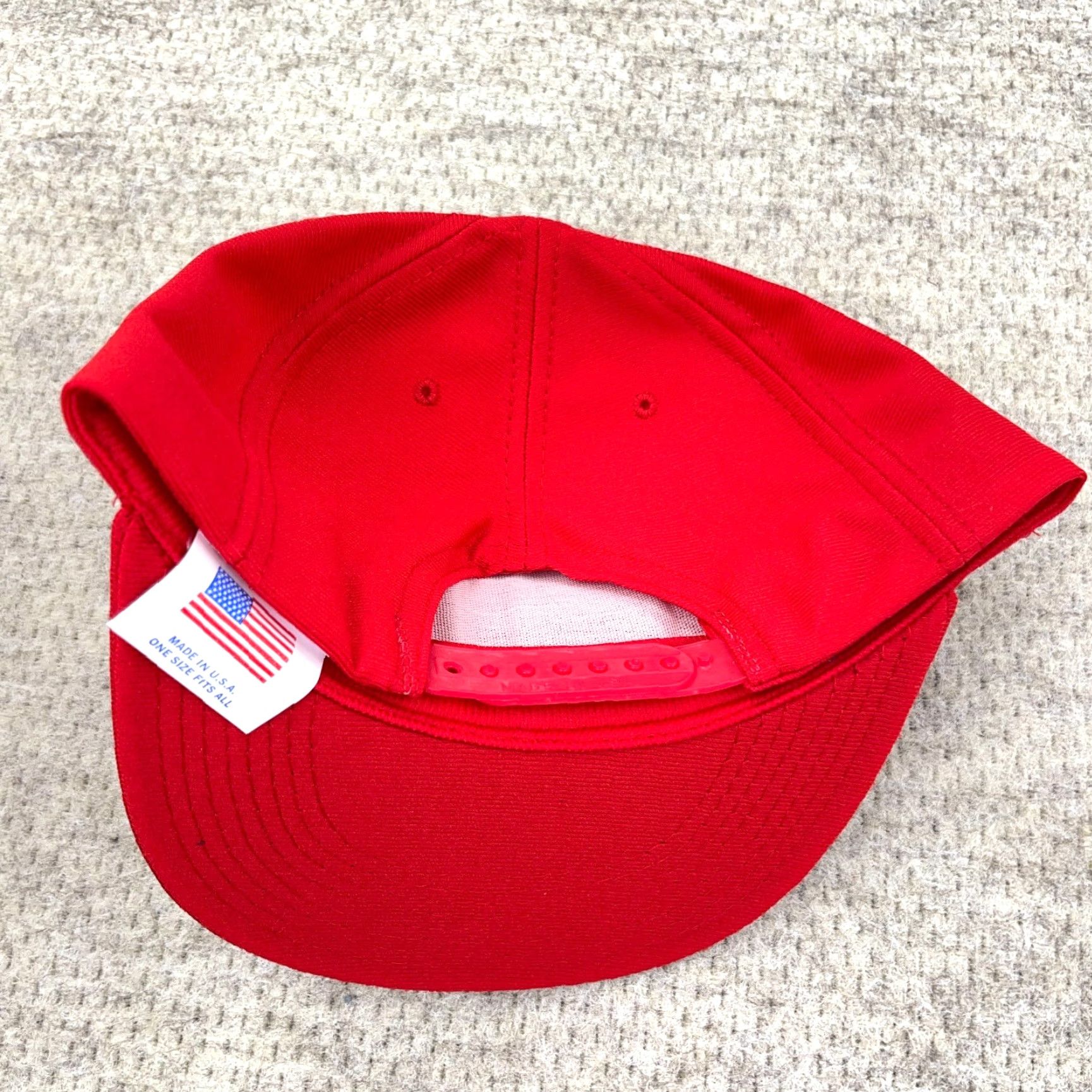 Vintage VINTAGE United States Marine Corps Hat Cap Snapback USA USMC Semper Fi Veteran Red Cotton/Poly Knit Logo Adjustable Snapback Mens 90s Retro USMC Hat Size ONE SIZE - 4 Thumbnail