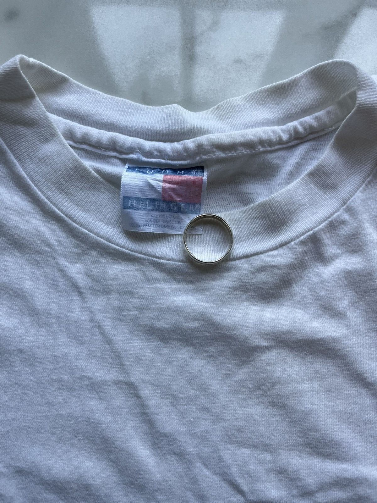 Tommy Hilfiger × Vintage Vintage TOMMY HILFIGER Big Logo 90’s Tshirt Size US XL / EU 56 / 4 - 4 Thumbnail