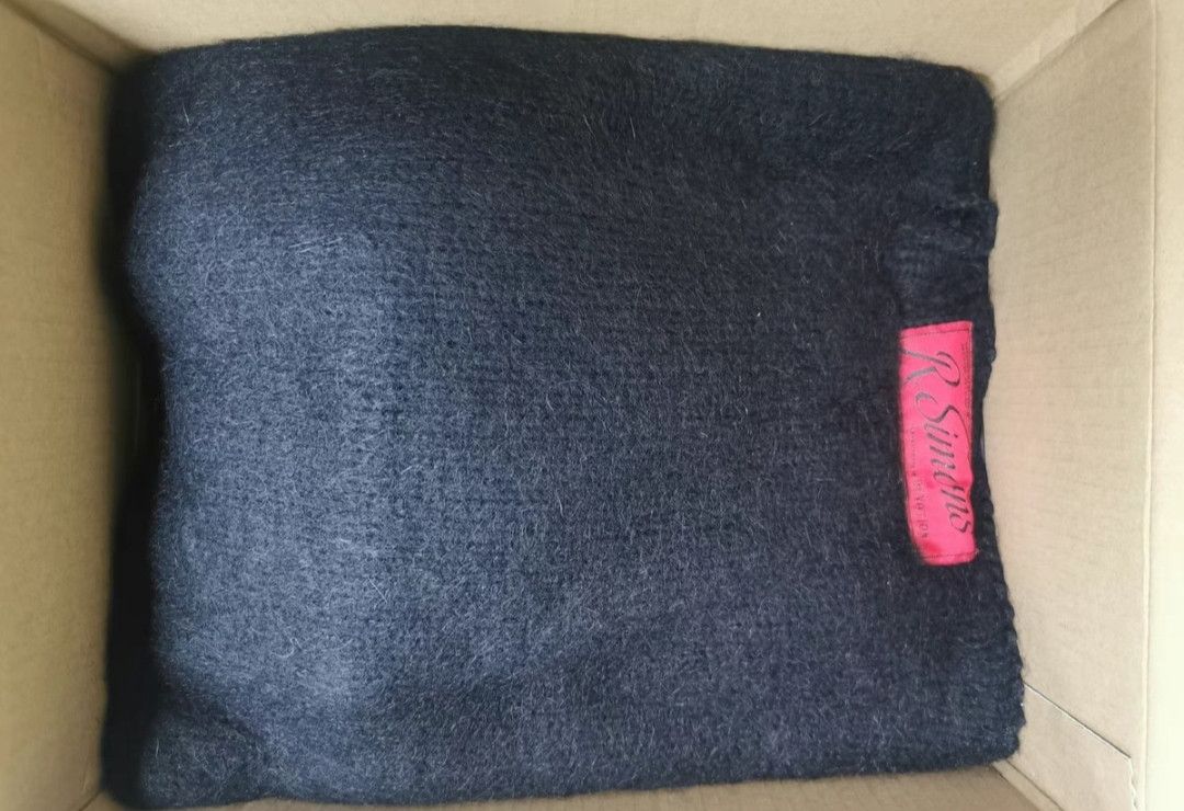 Raf Simons Black Appliquéd Wool Blend Sweater
