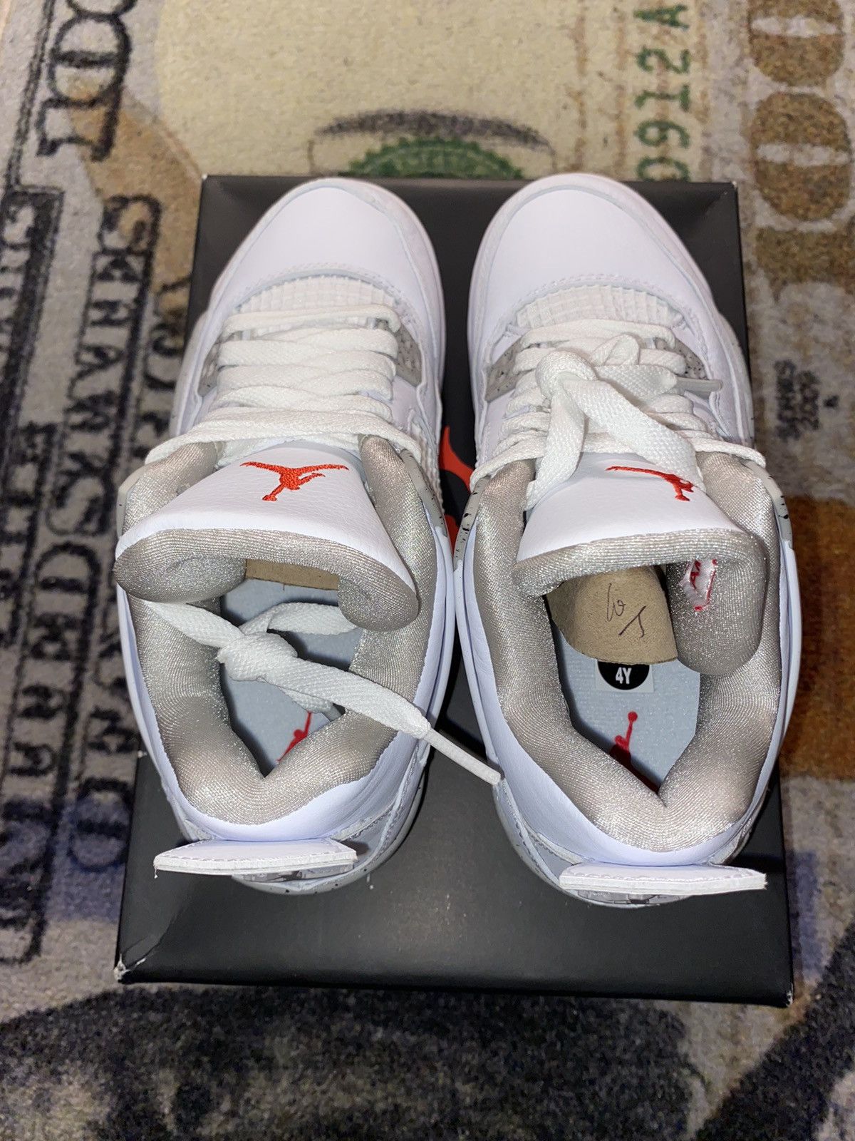 Jordan Brand × Nike Jordan 4 Retro White Oreo (2021) 4Y Grade School Size US 5.5 / EU 38 - 6 Thumbnail