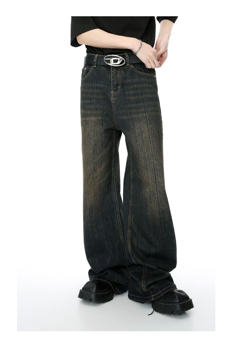 Japanese Brand Retro bamboo pattern distressed washed jeans Size US 32 / EU 48 - 3 Thumbnail