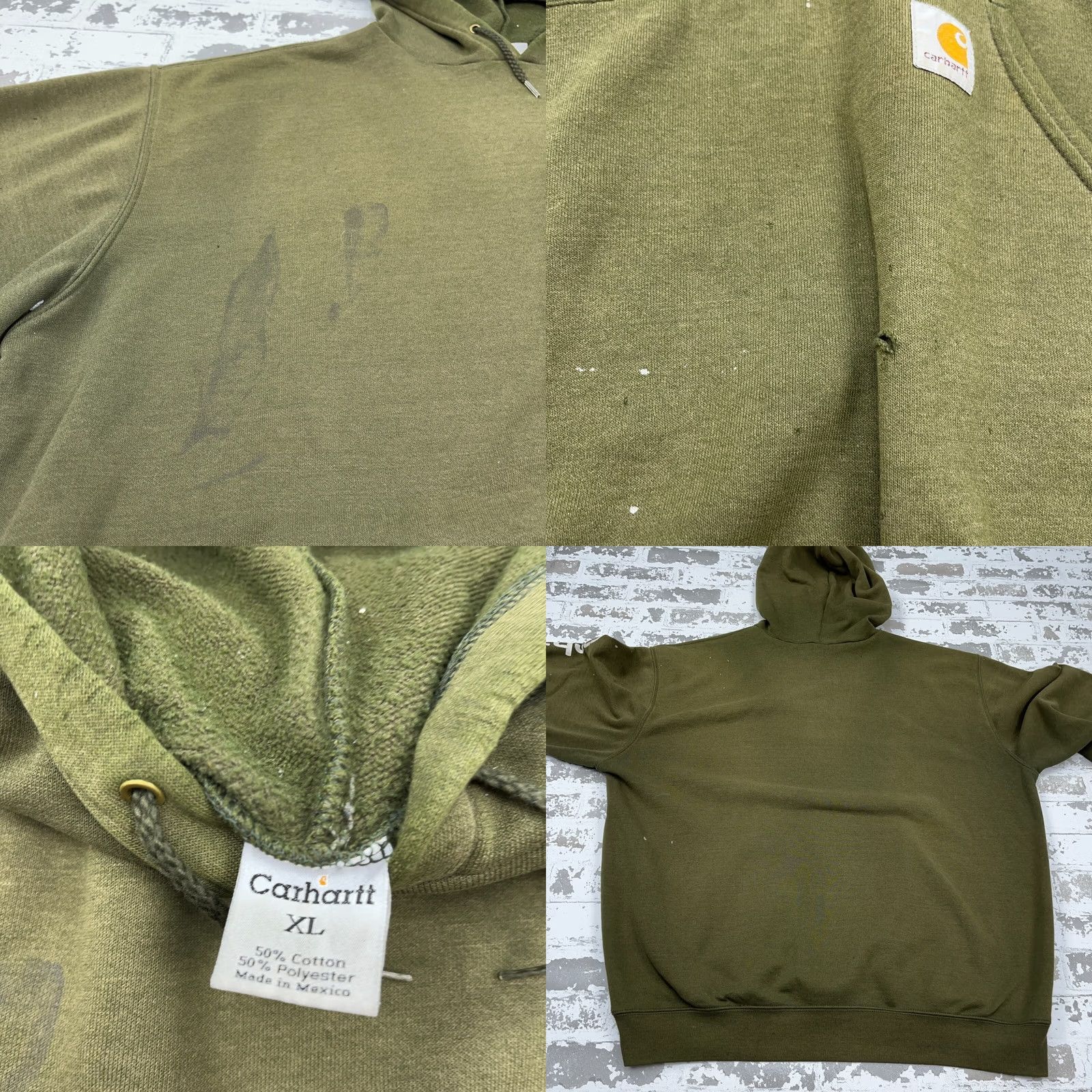 Carhartt Vintage Carhartt Hoodie Men XL Green Sweatshirt Sun Faded Thrashed Worn Y2K Size US XL / EU 56 / 4 - 8 Thumbnail