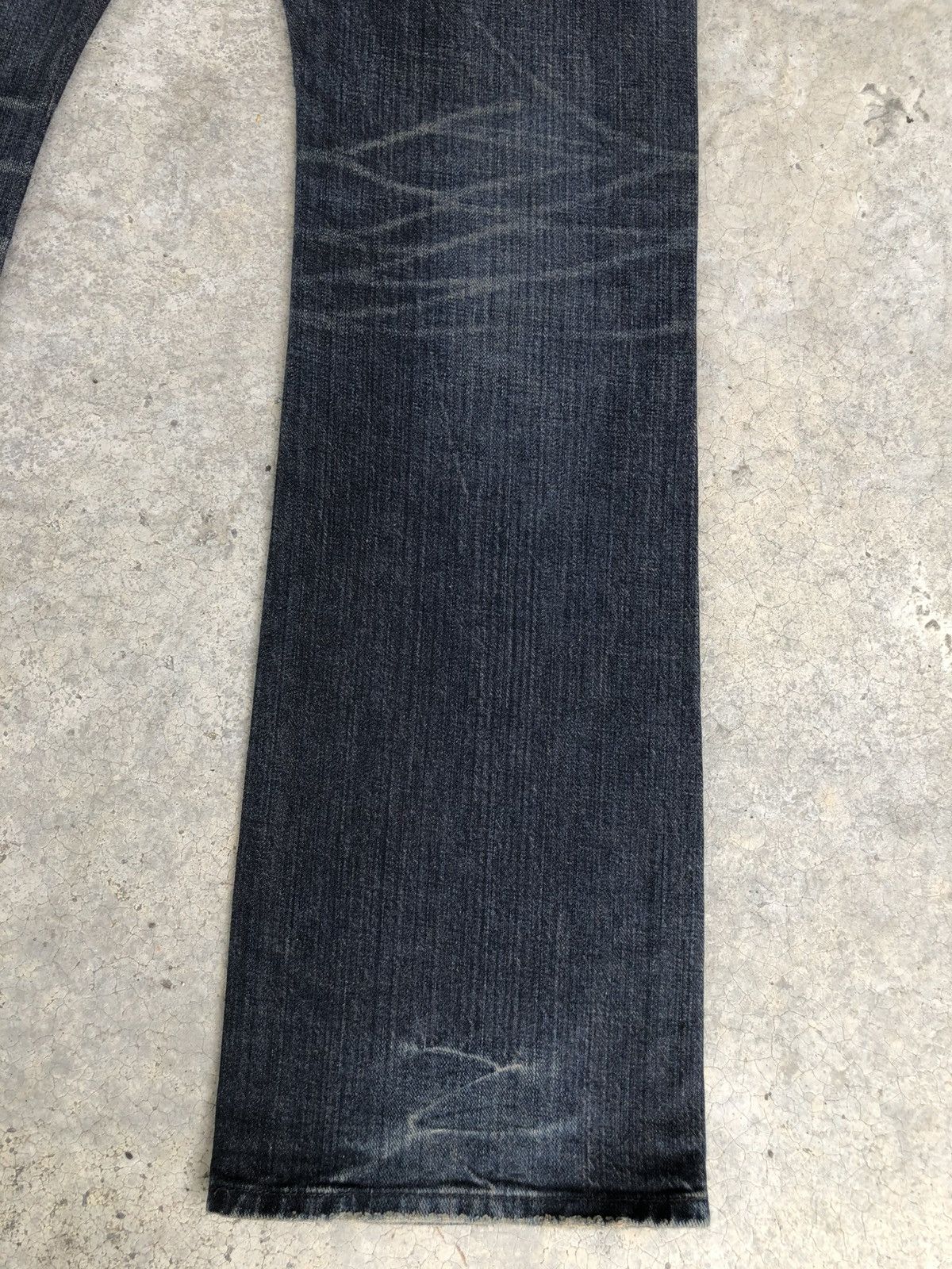 If Six Was Nine Japanese Lee Flared Jeans Distressed Denim Size US 32 / EU 48 - 12 Thumbnail
