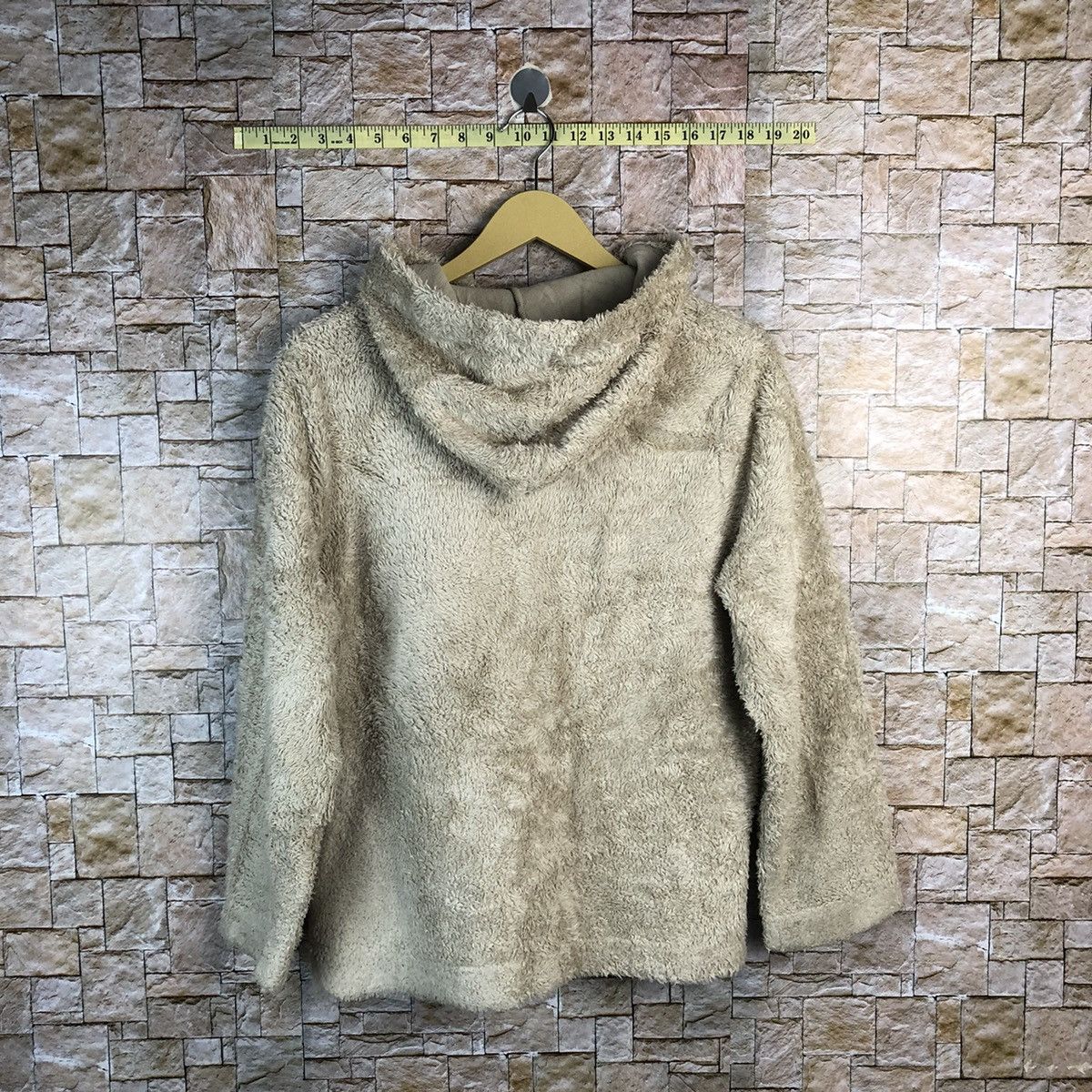 Japanese Brand The Oriat Cream fleece Sweater hoodie #A504 Size US M / EU 48-50 / 2 - 12 Thumbnail