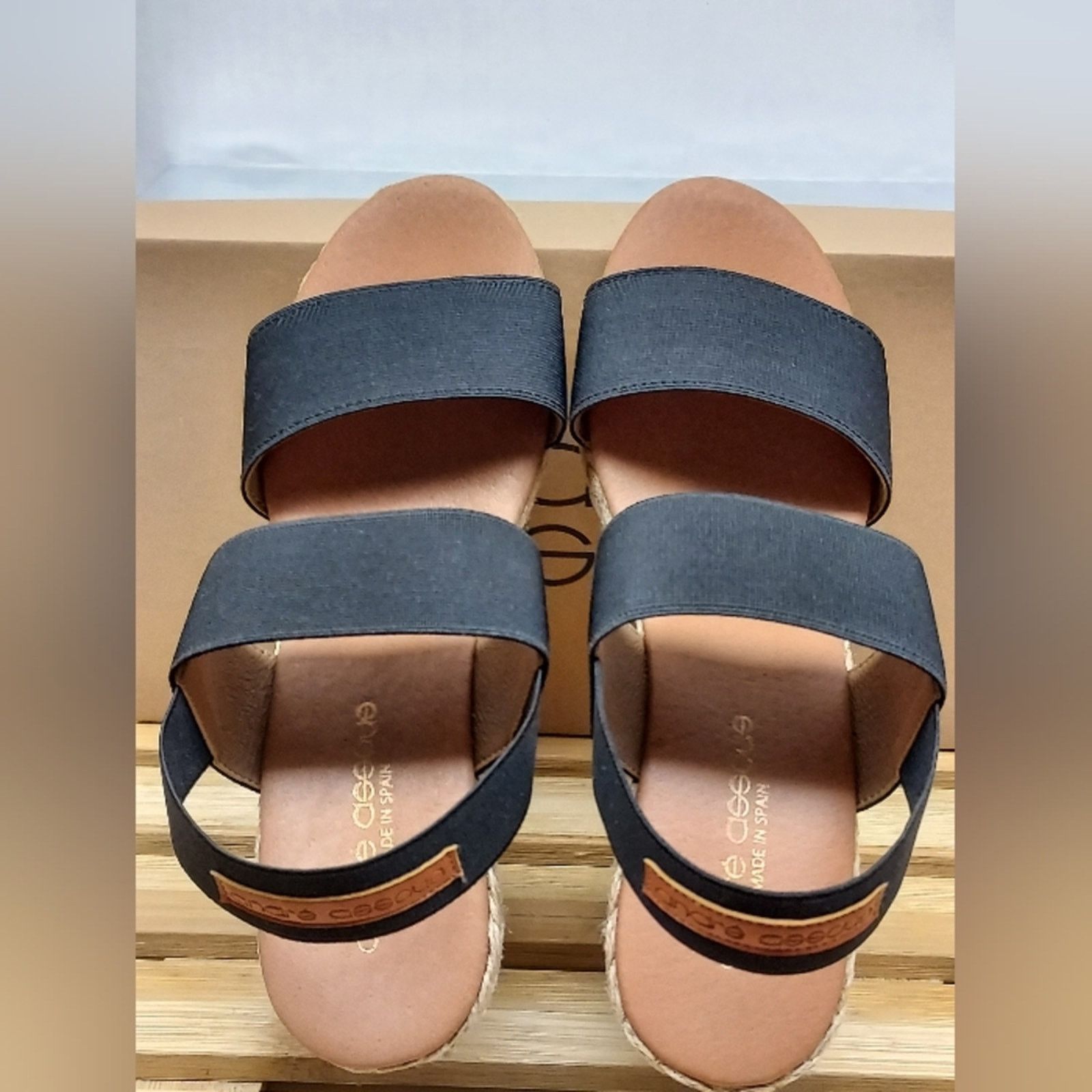 Other Andre Assous Womens Black Allison Espadrille Sandals Size 6 Size US 6 / IT 36 - 9 Thumbnail