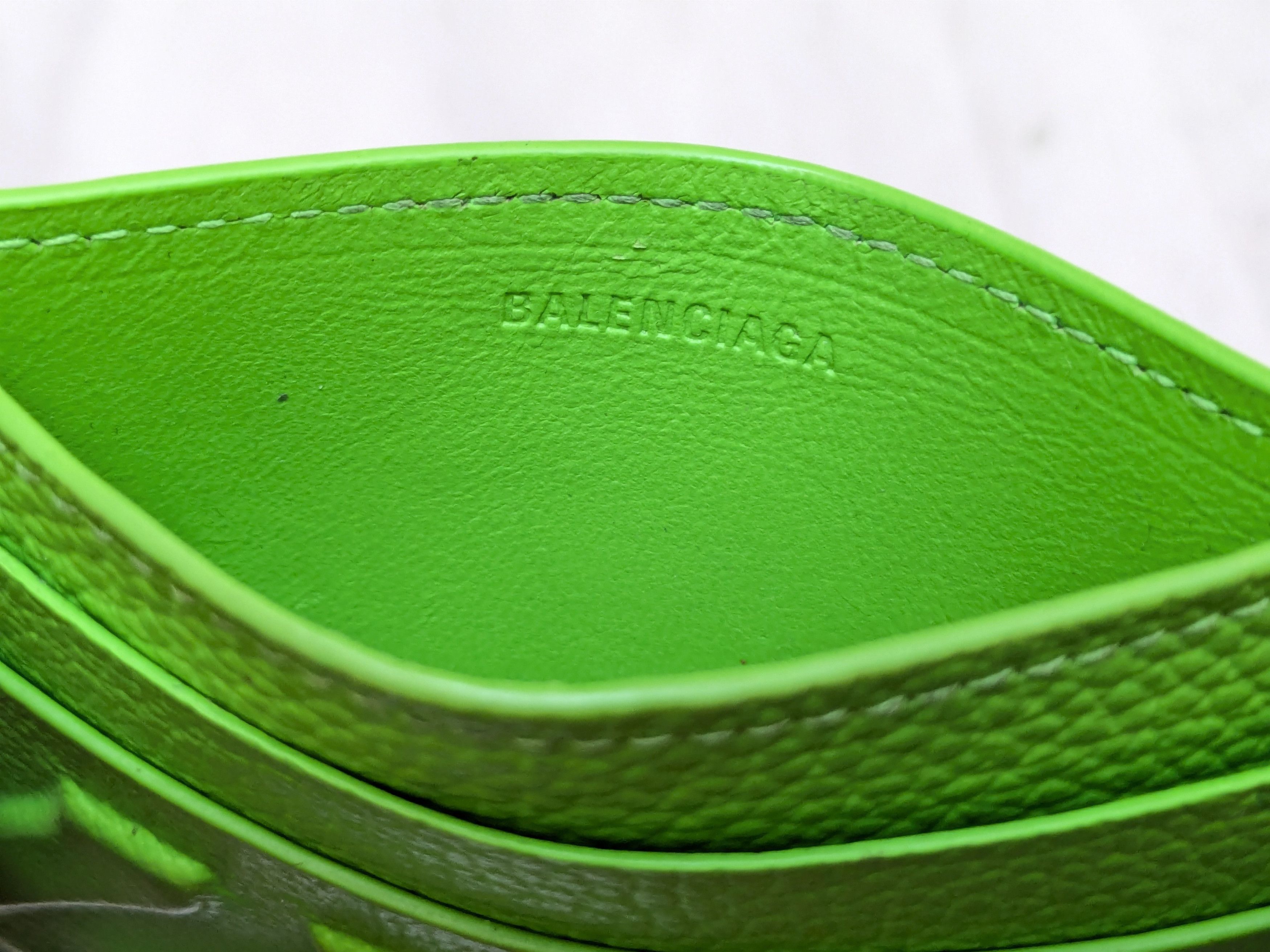 Balenciaga Balenciaga Cardholder Wallet Neon Green Black Size ONE SIZE - 8 Thumbnail