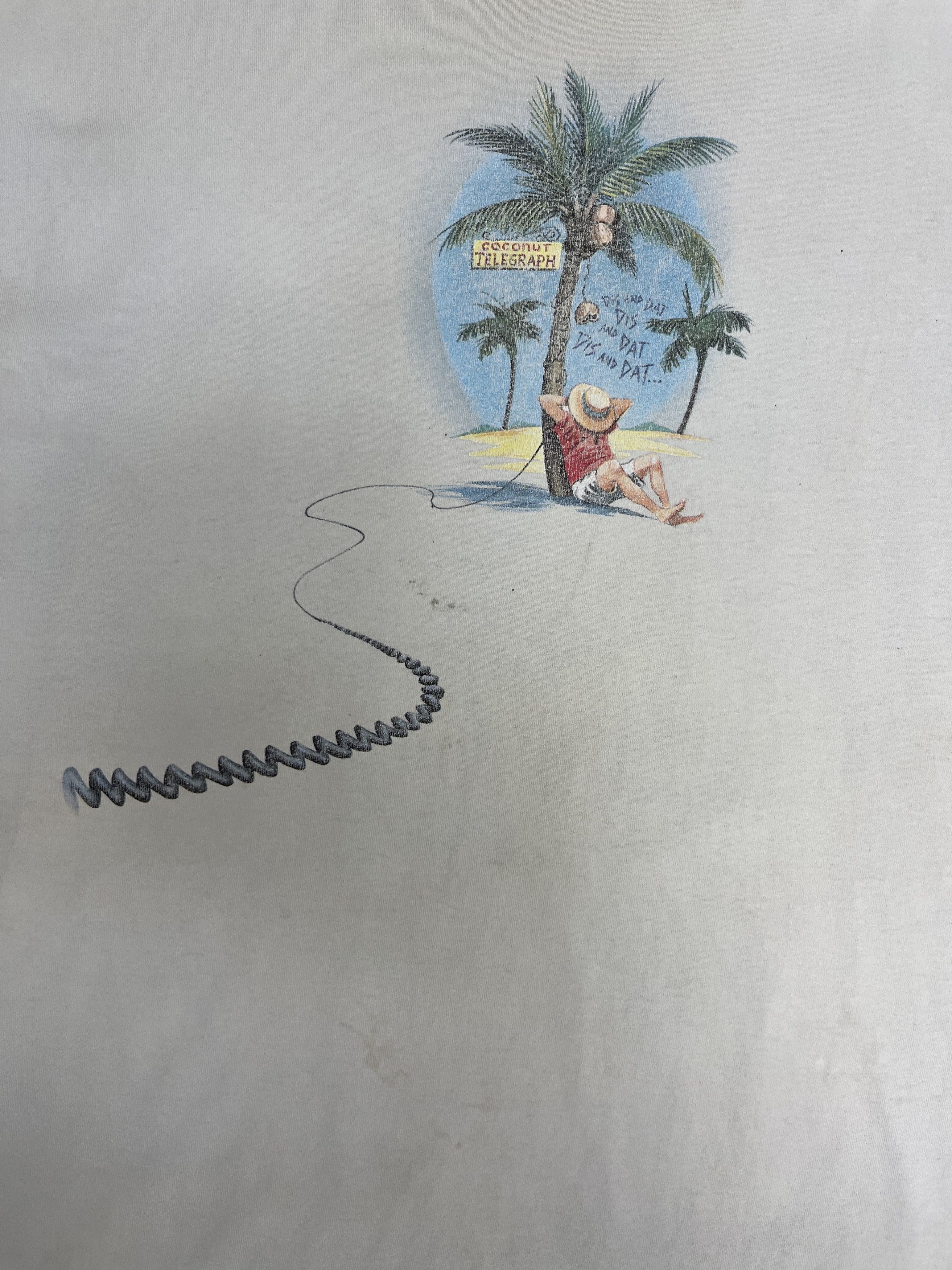 Vintage Caribbean Soul Coconut Telegraph Vintage T-Shirt Tee Size US XL / EU 56 / 4 - 2 Thumbnail