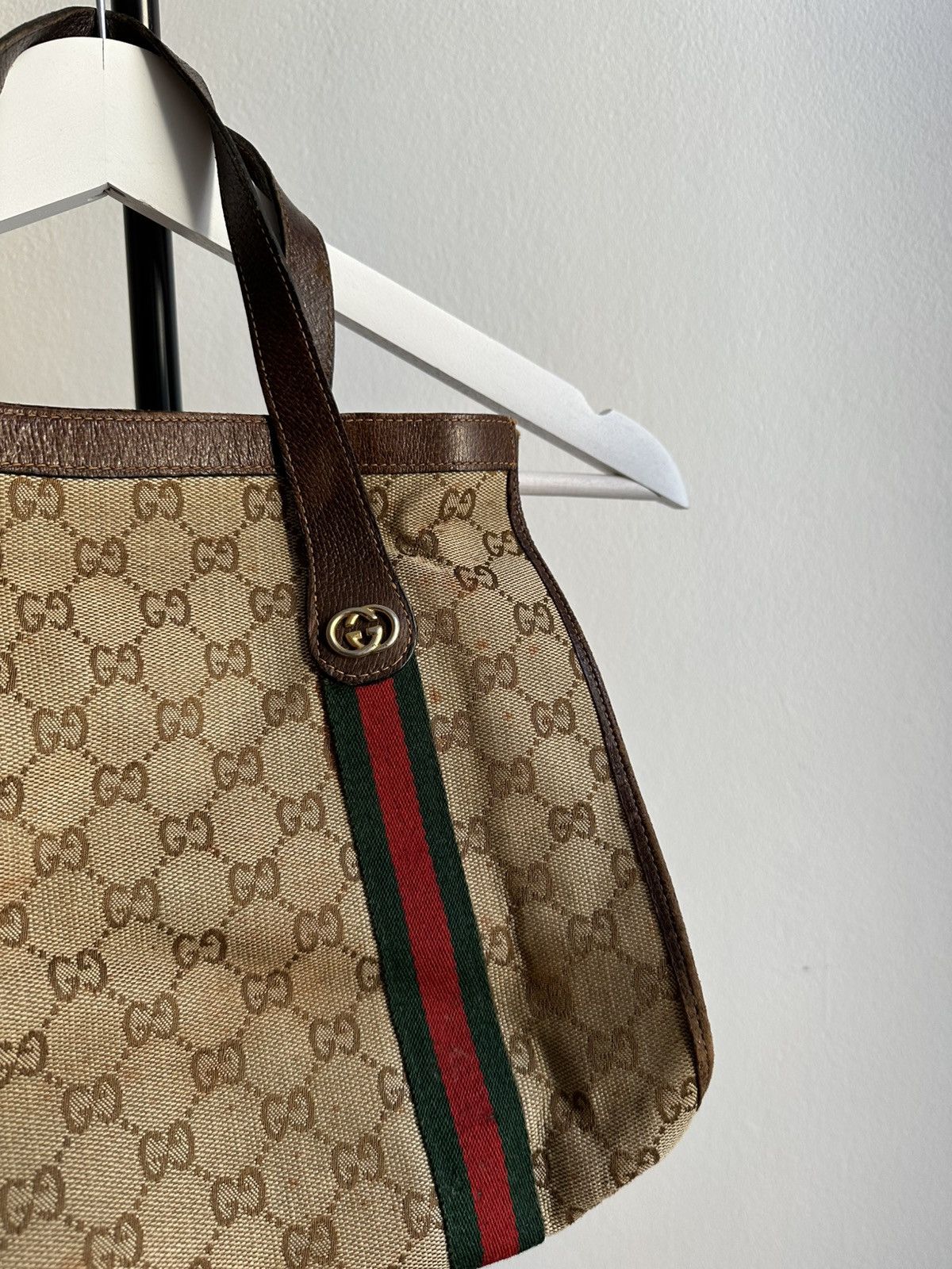 Gucci Gucci Vintage 70s-80s Rare Monogramme GG Archive Leather Bag Size ONE SIZE - 4 Thumbnail