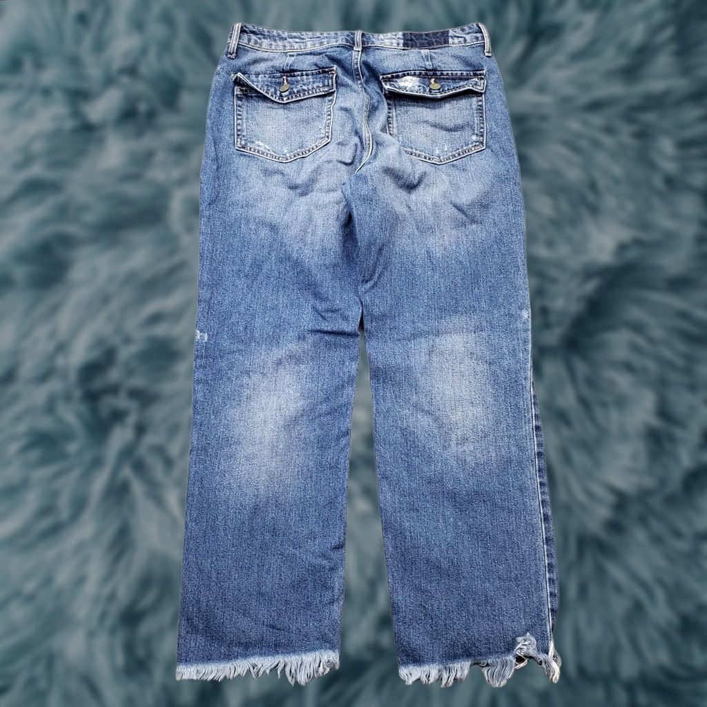 Vintage Hidden Jeans Womens 30 Blue Denim Medium Wash Straight Leg Distressed Raw Hem Mens Womens Girls Size 30" / US 8 / IT 44 - 1 Thumbnail