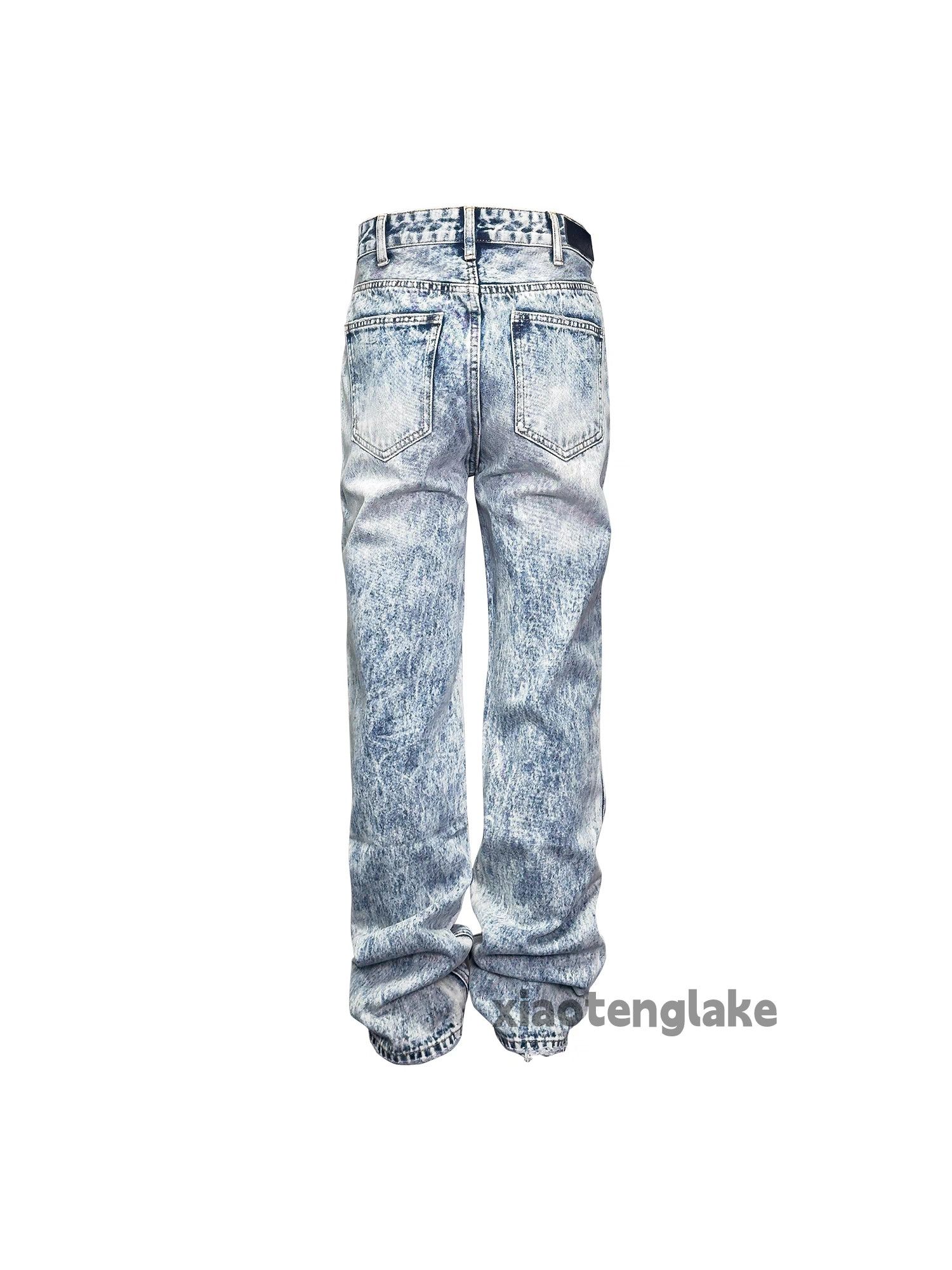 Jean Unisex washed faded cleanfit yuppie y2k bootcut jeans Size US 36 / EU 52 - 2 Thumbnail