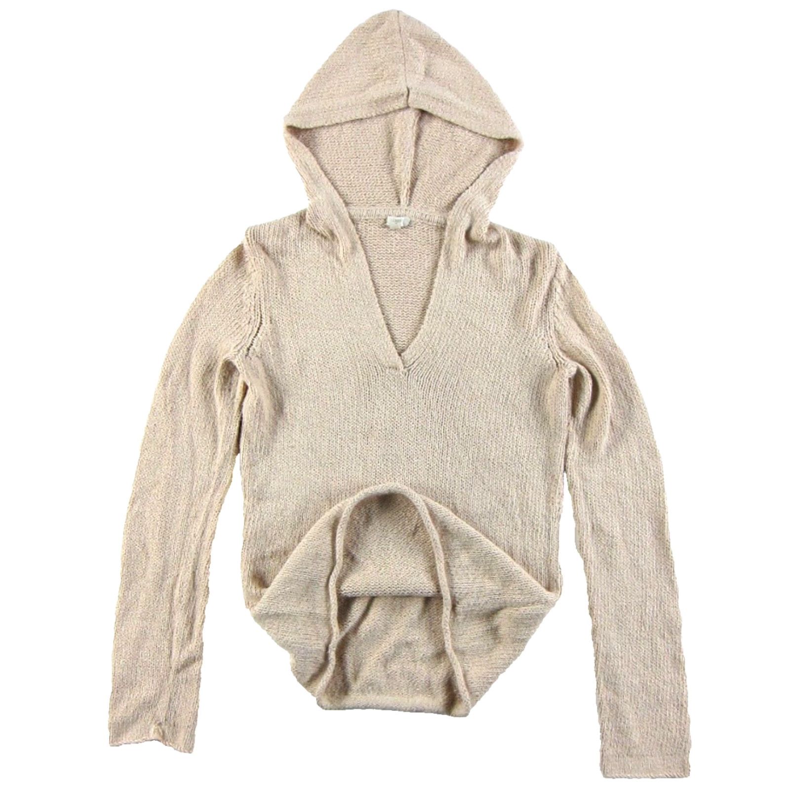 J.Crew J.Crew Pale Pink 100% Cotton Knit Long Sleeve Hooded Pullover Sweater XS Size XS / US 0-2 / IT 36-38 - 6 Thumbnail