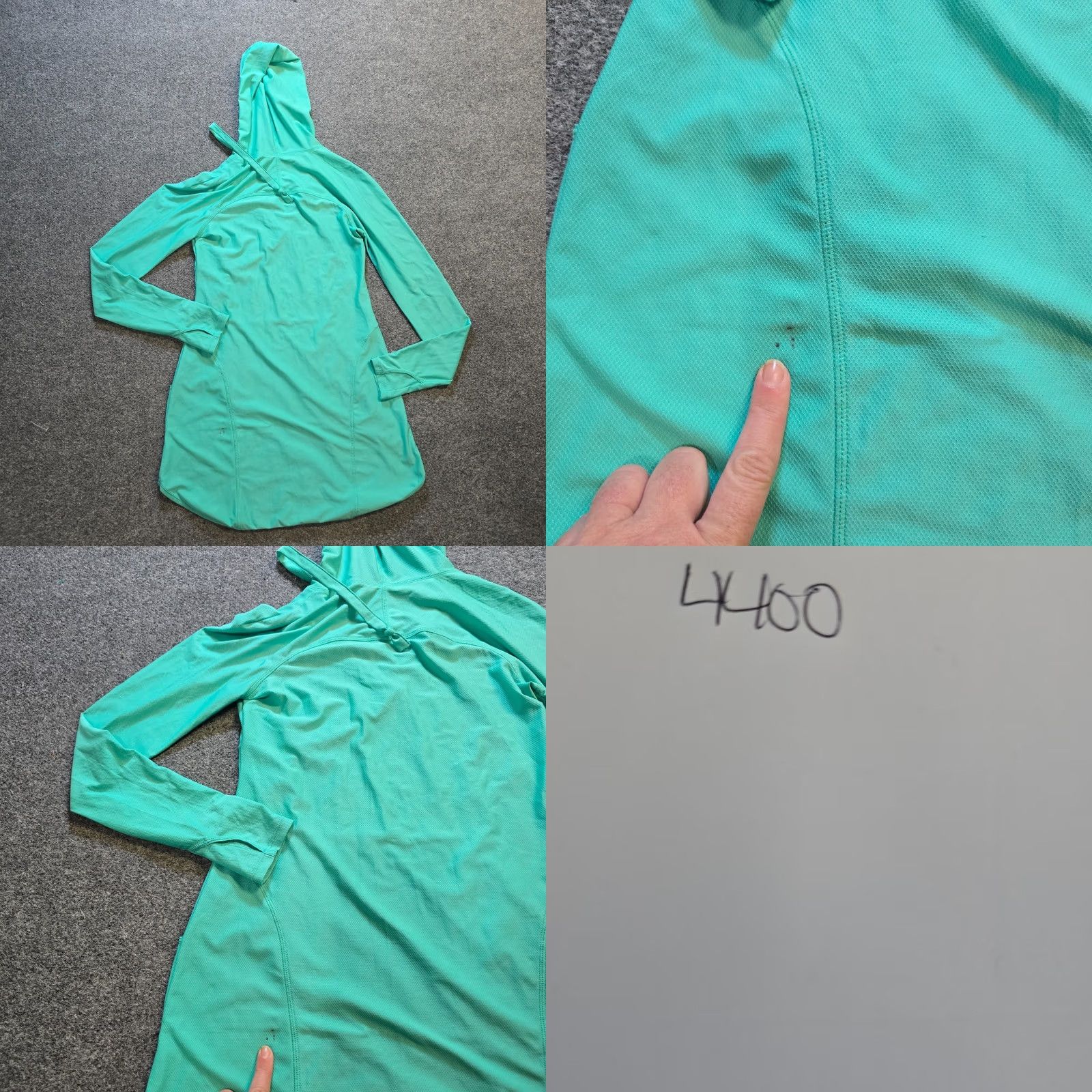 Athleta Athleta Top Womens XS Green Hoodie Pocket Tunic Stretch Athletic Casual Shirt Ladies XS Green Pullover V-Neck Long Sleeve Size XS / US 0-2 / IT 36-38 - 8 Thumbnail