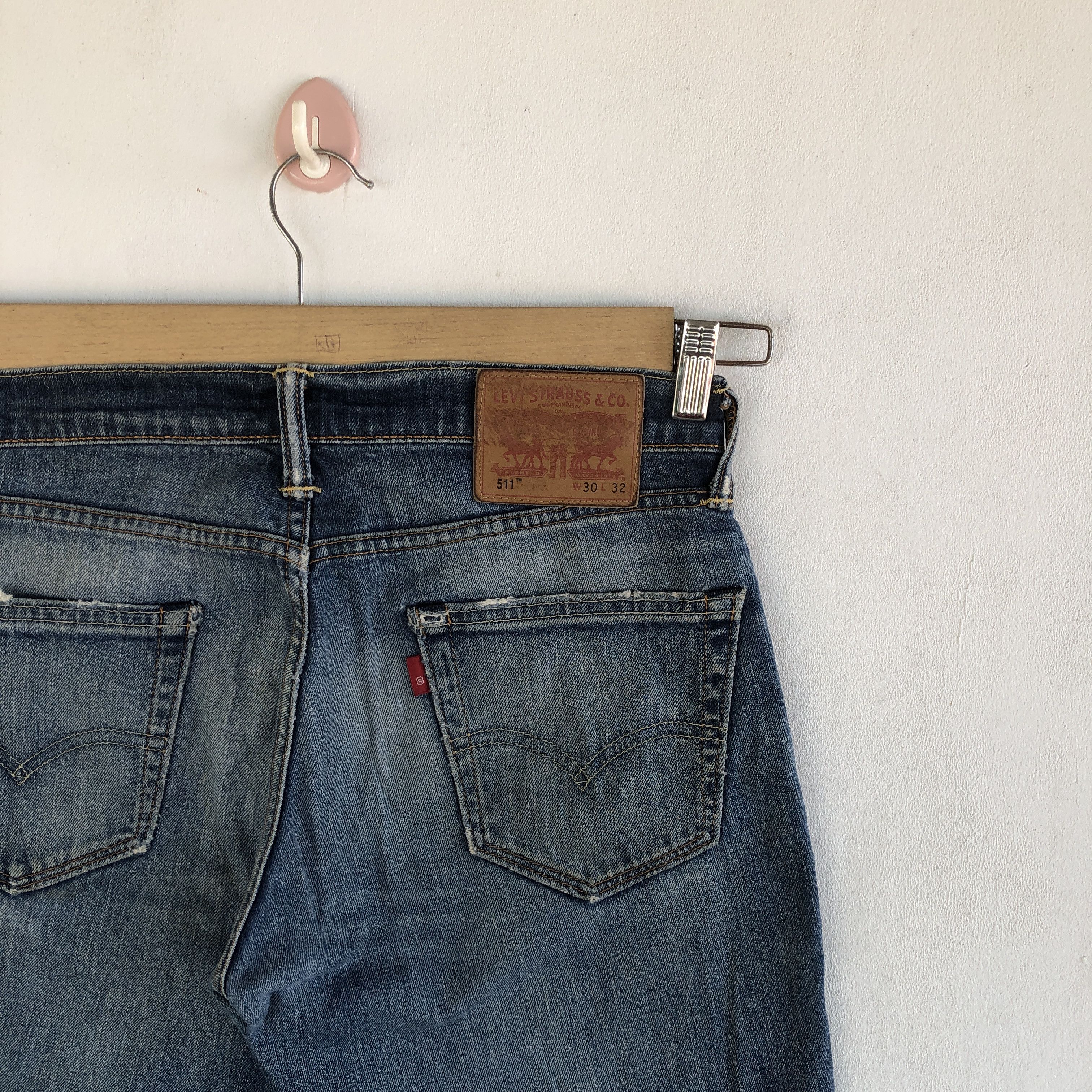 Levi's Vintage Levis 511 Skinny Jeans Distressed Levi's Faded Denim Size US 30 / EU 46 - 5 Thumbnail