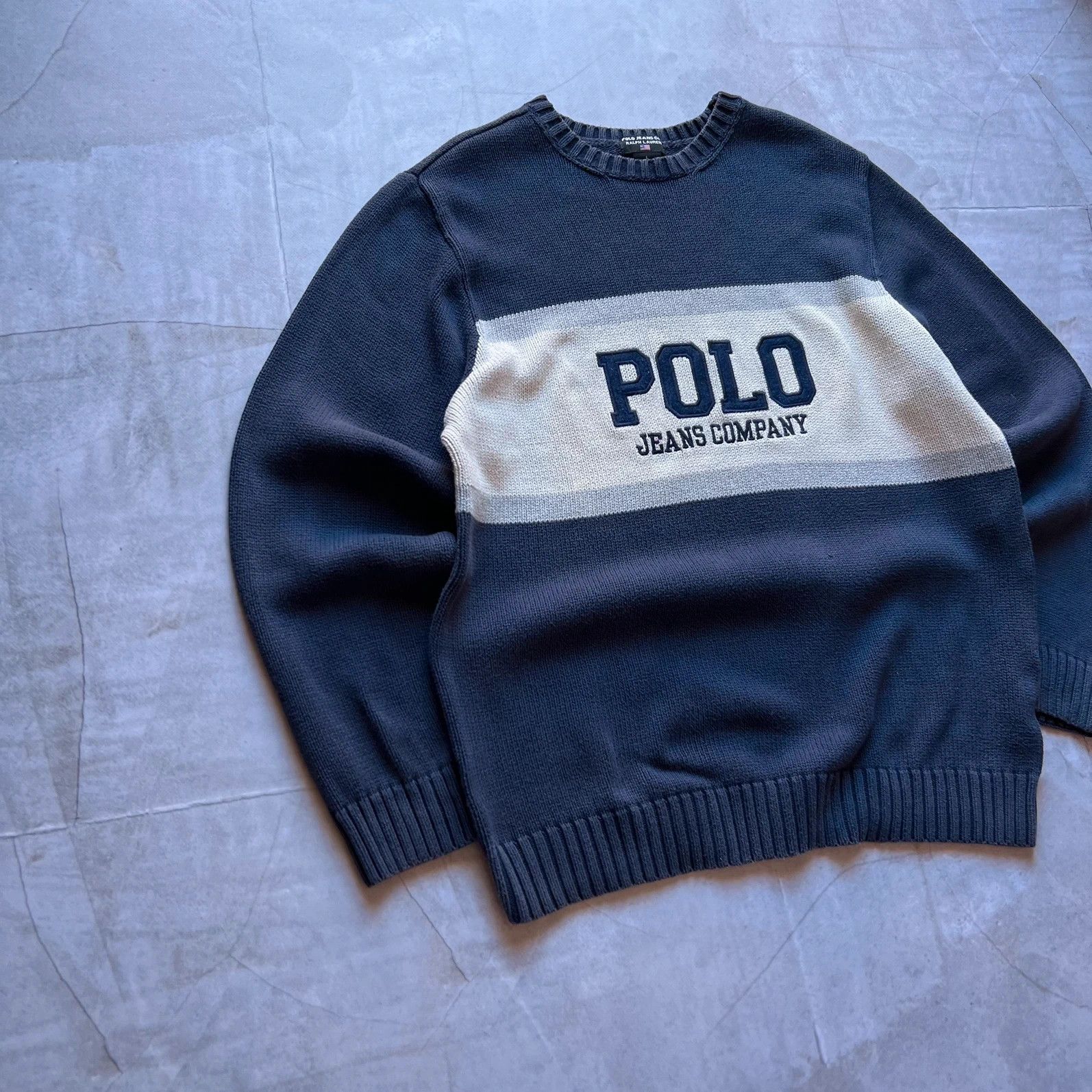 Polo Ralph Lauren vintage Ralph Lauren sweater USA Flag sweatshirt Y2K diesel Size US L / EU 52-54 / 3 - 4 Thumbnail