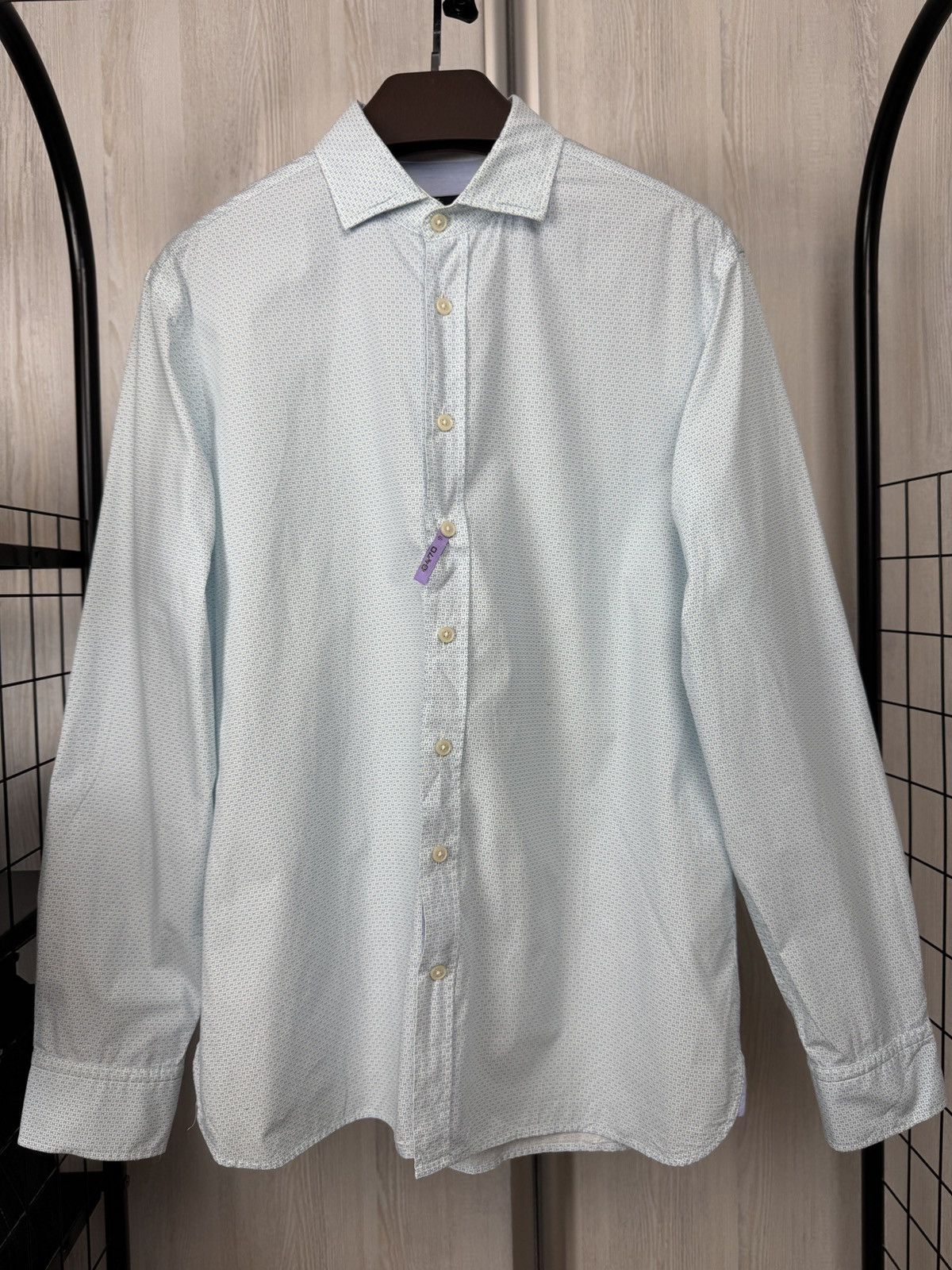 Hackett Hackett London monogram blue slim fit long sleeve shirt Size US L / EU 52-54 / 3 - 2 Thumbnail