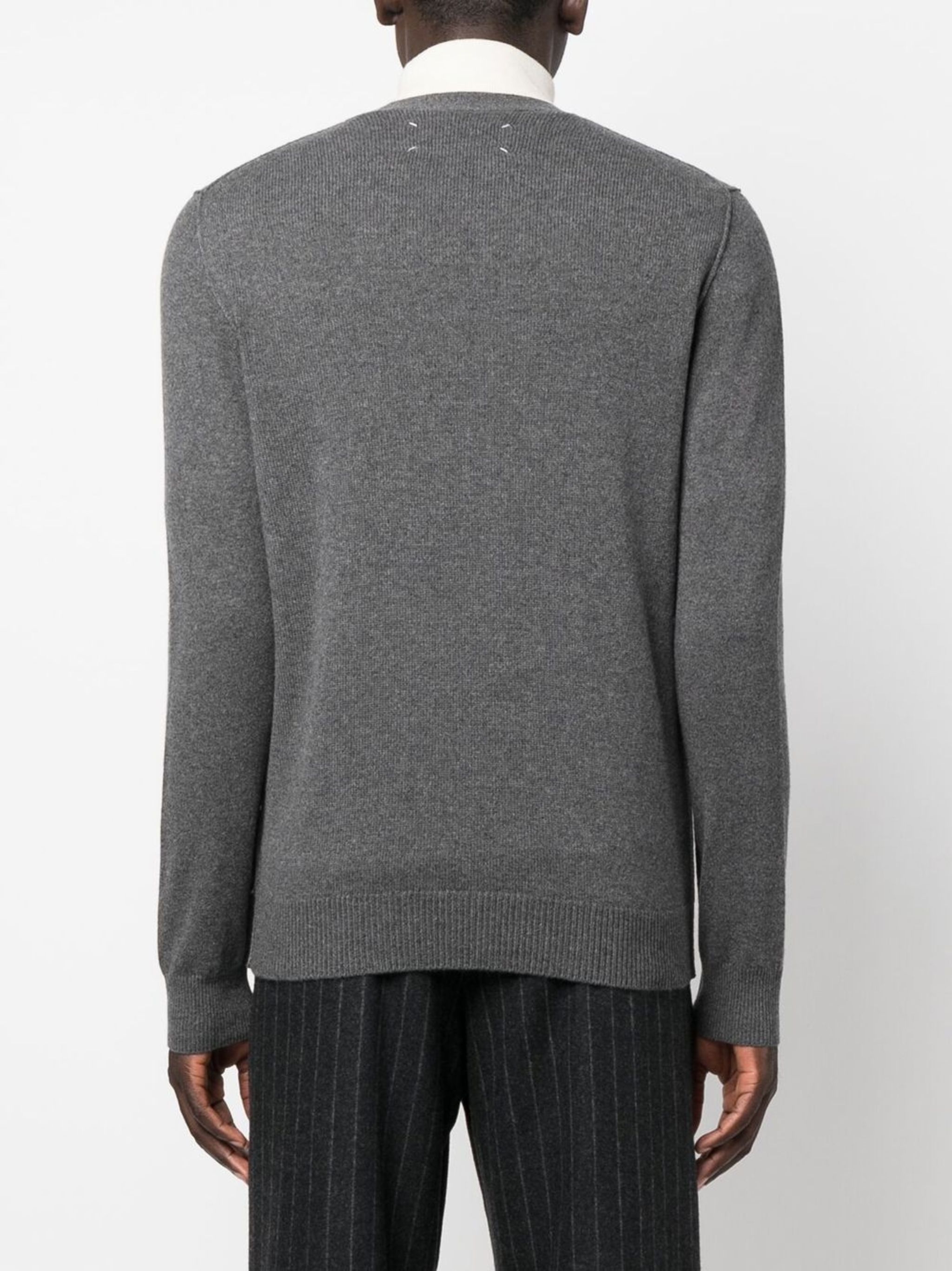 Maison Margiela o1s22i1n1024 Pure Wool Cardigan in Grey Size US L / EU 52-54 / 3 - 4 Thumbnail