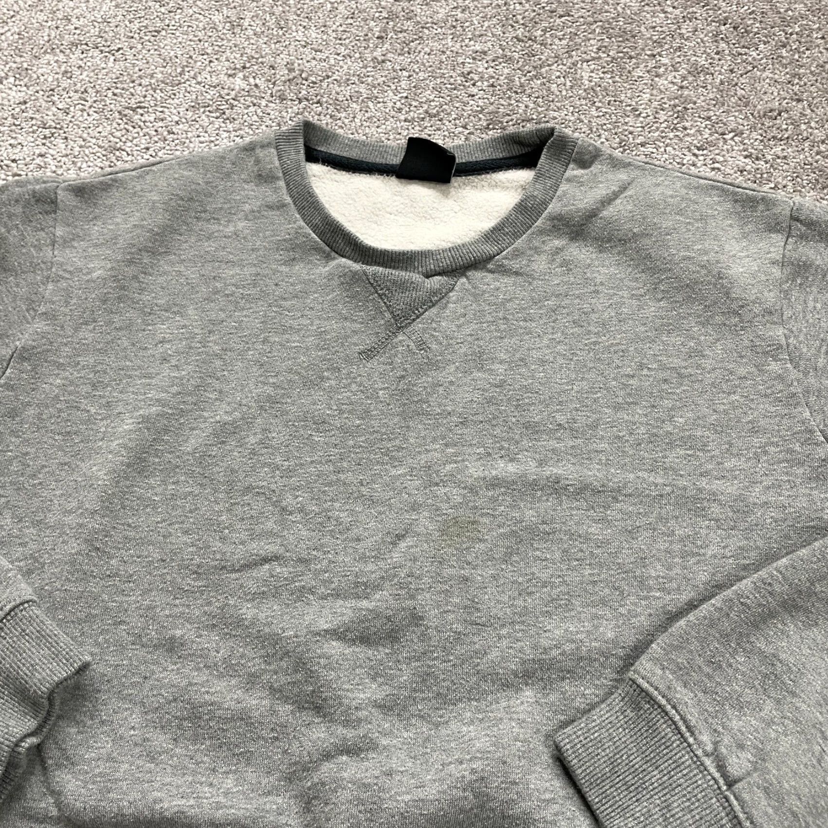 Vintage Spare Mens Small Solid Gray Crew Neck Fleece Pullover Sweatshirt Outdoor Casual Size US S / EU 44-46 / 1 - 3 Thumbnail