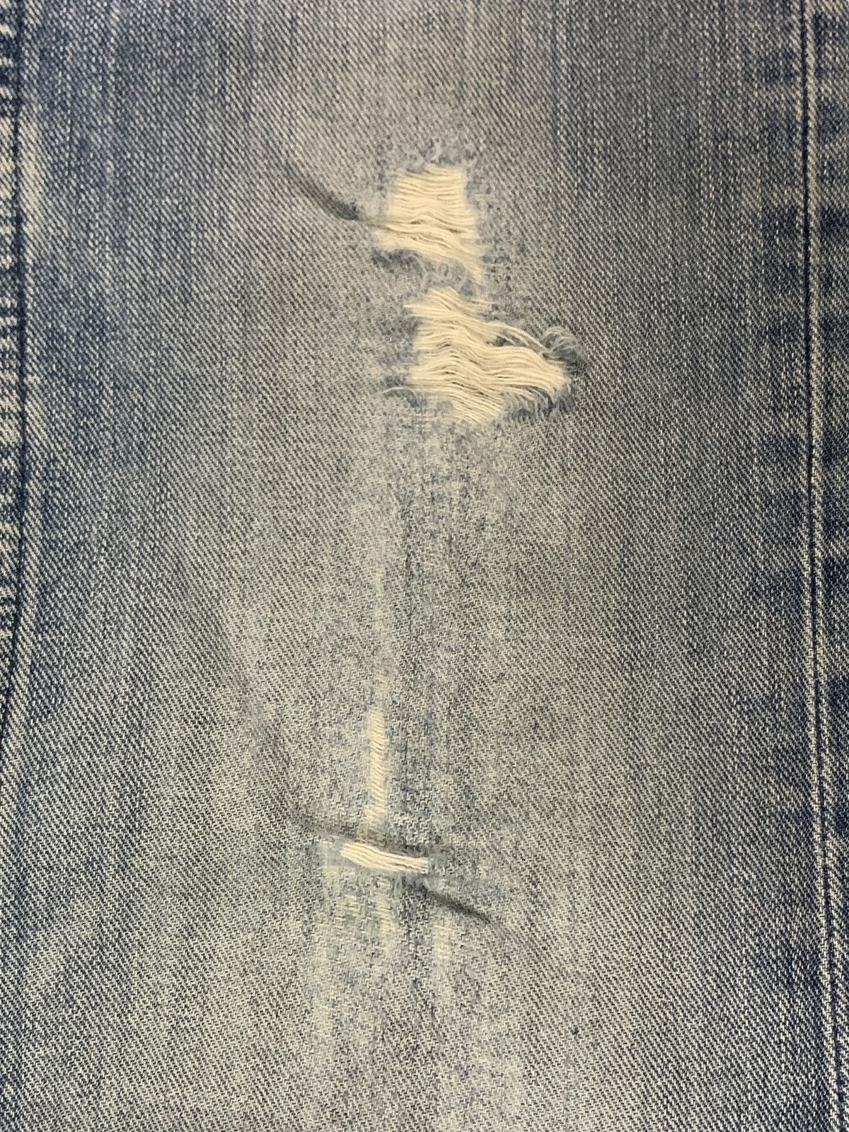 Lee Vintage Japanese Lee Riders Blue Wash Distressed Flare Jeans Size 32" / US 10 / IT 46 - 5 Thumbnail