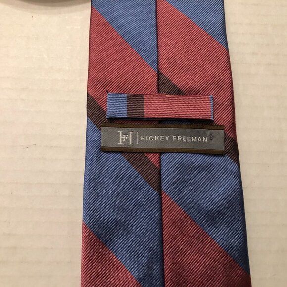 Hickey Freeman hickey freeman new 52%silk 48%cotton tie 3 1/4" X 60 1/4" Size ONE SIZE - 3 Thumbnail