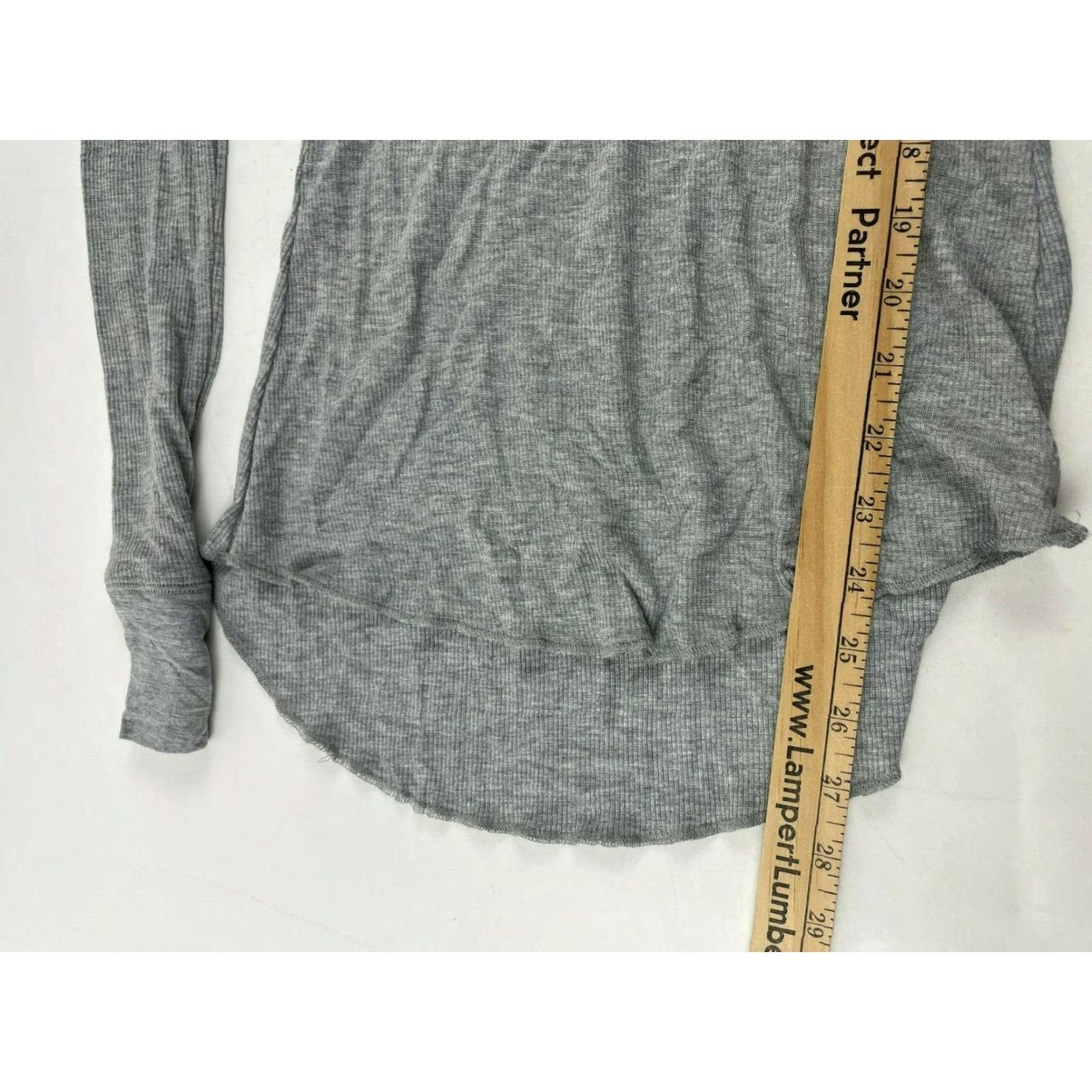 Vintage Honeydew Intimates Blouse Women's Size XS Gray V-Neck 1/4 Button Up Long Sleeve NWT Size XS / US 0-2 / IT 36-38 - 5 Thumbnail