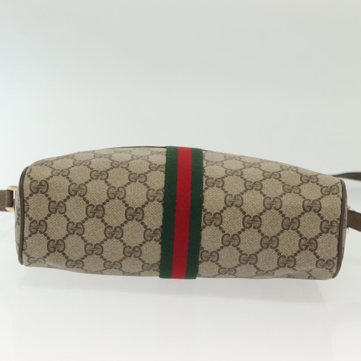 Gucci GUCCI GG Supreme Web Sherry Line Shoulder Bag Pvc Beige Size ONE SIZE - 9 Thumbnail