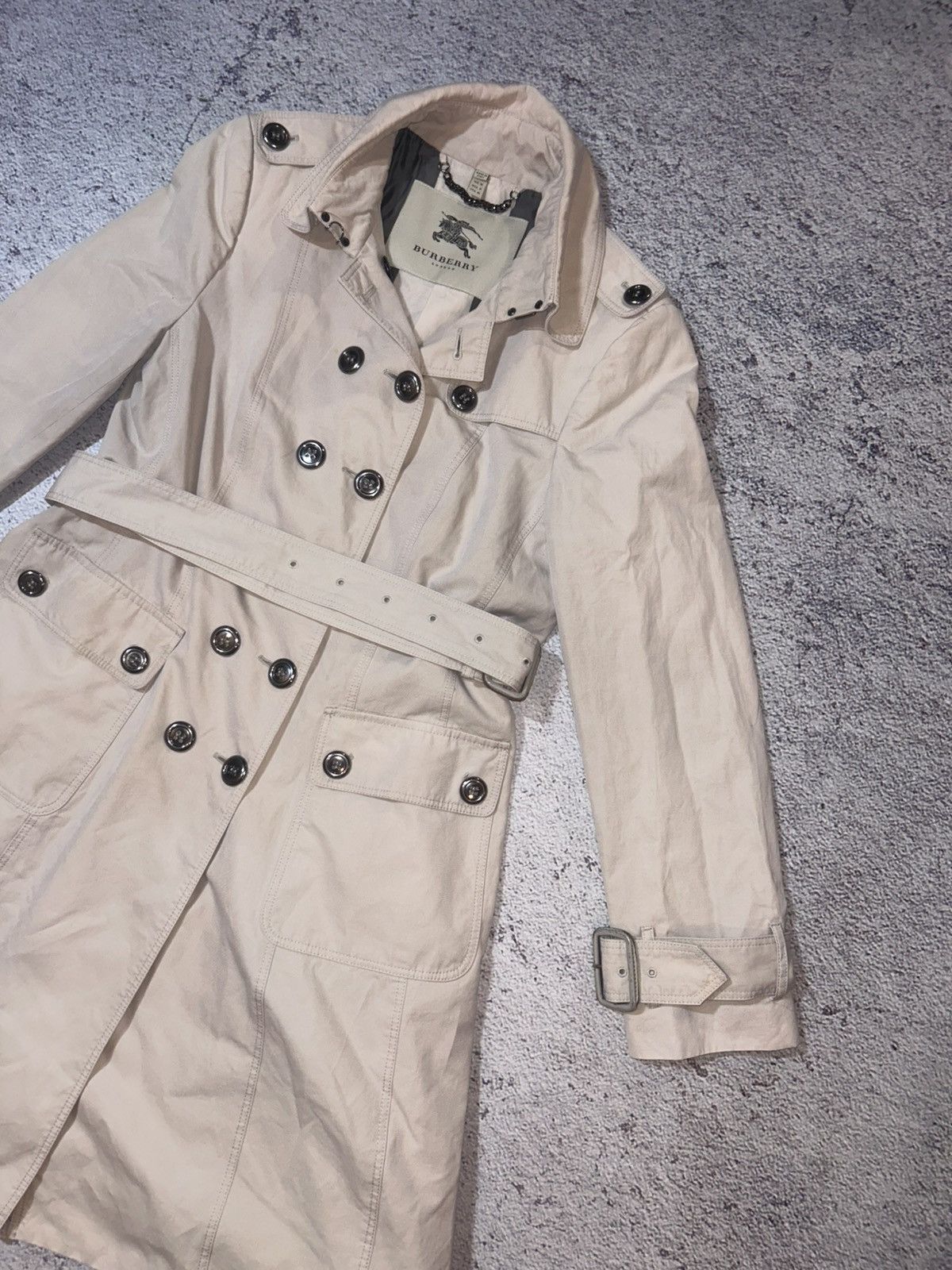 Burberry Burberry London Beige Belted Trench Coat – Made in Italy Size L / US 10 / IT 46 - 3 Thumbnail