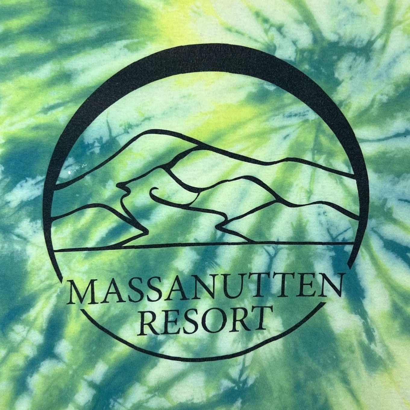 Jerzees Jerzees Massanutten Resort Graphic Souvenir Logo Spellout Tie Dye T-Shirt XXL Mens Short Sleeve Multicoloured Graphic Print 90s? Size US XXL / EU 58 / 5 - 3 Thumbnail