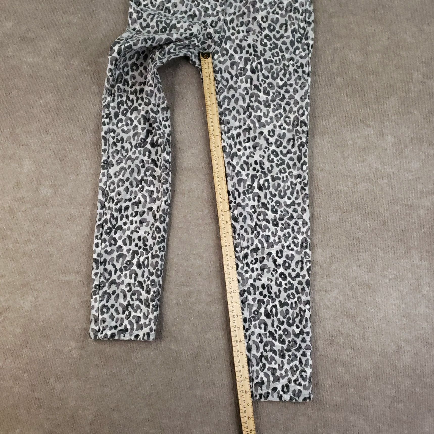 J.McLaughlin VINTAGE J McLaughlin Pants Womens Size 8 Animal Print Cotton Spandex Straight Leg Gray Size 30" / US 8 / IT 44 - 2 Thumbnail