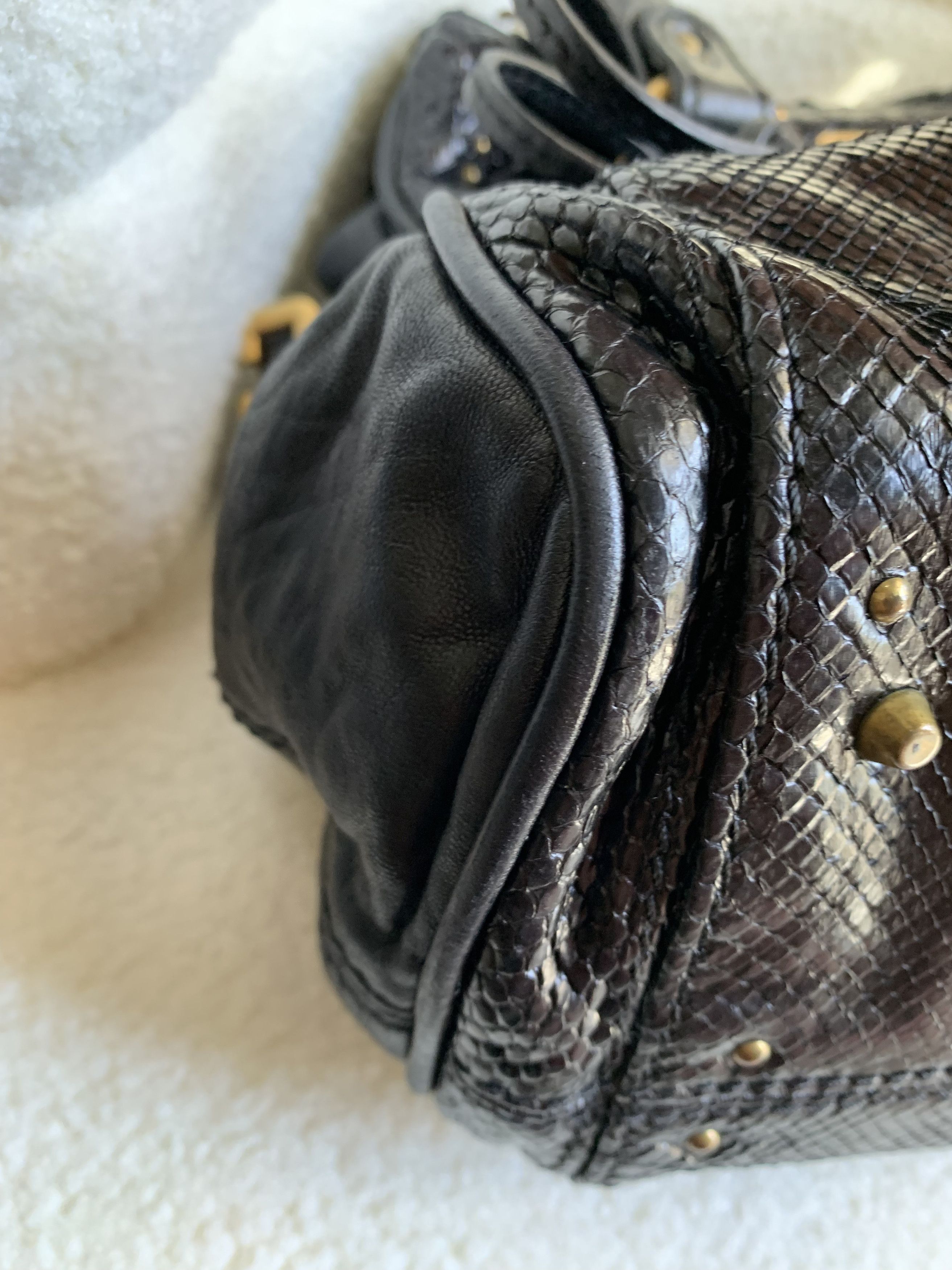 Chloe Authentic Chloe Python Paddington Leather handbag Size ONE SIZE - 8 Thumbnail