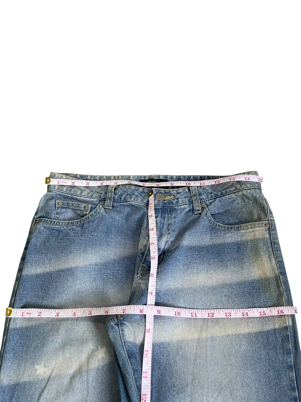 Hysteric Glamour Vintage Japanese Brand Mud Wash Patch Printed Flare Jeans Size 30" / US 8 / IT 44 - 6 Thumbnail