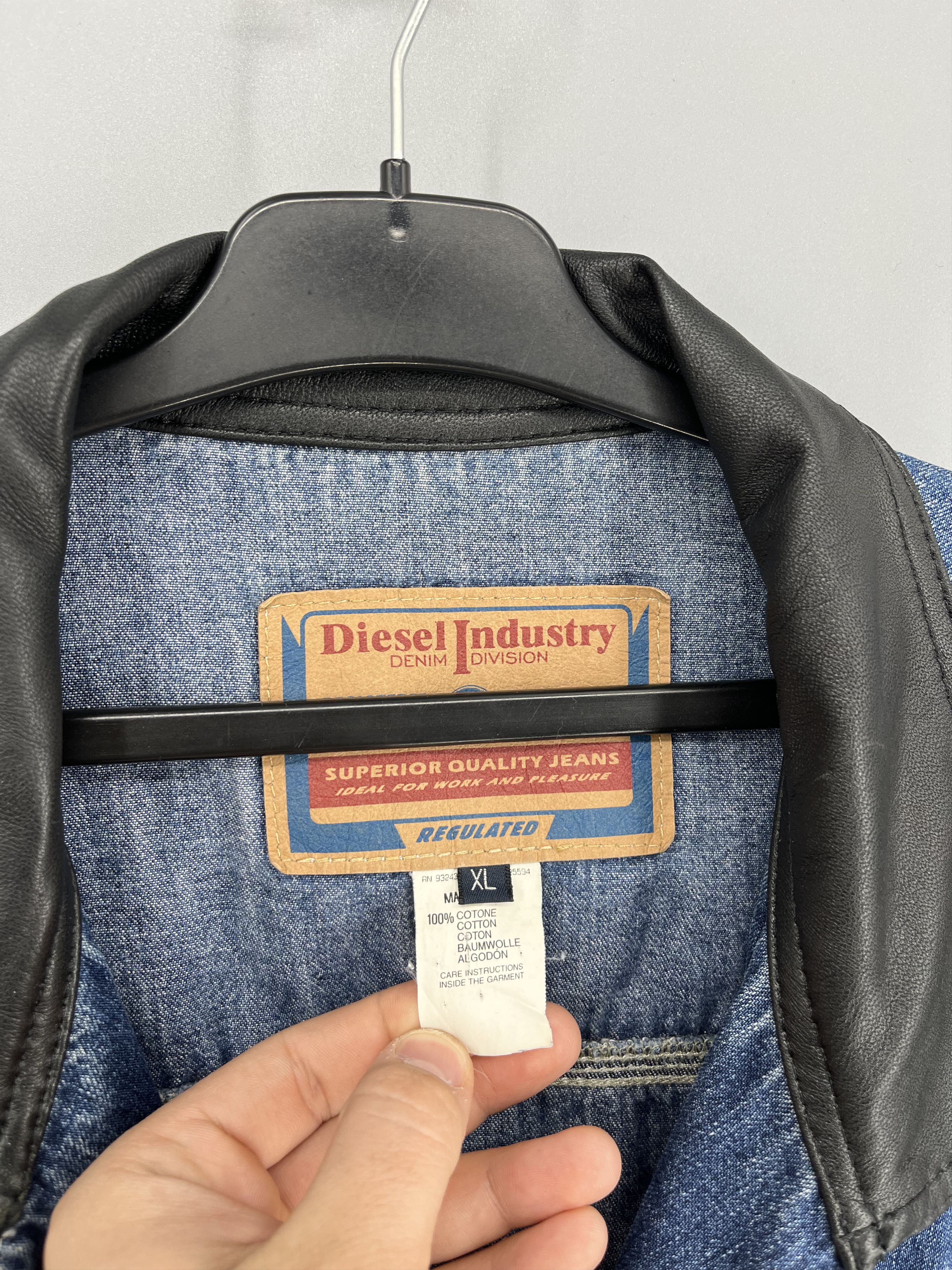 Diesel Vintage DIESEL Jacket Trucker 90s Boxy Fit Leather Rare Hype Size US XL / EU 56 / 4 - 9 Thumbnail