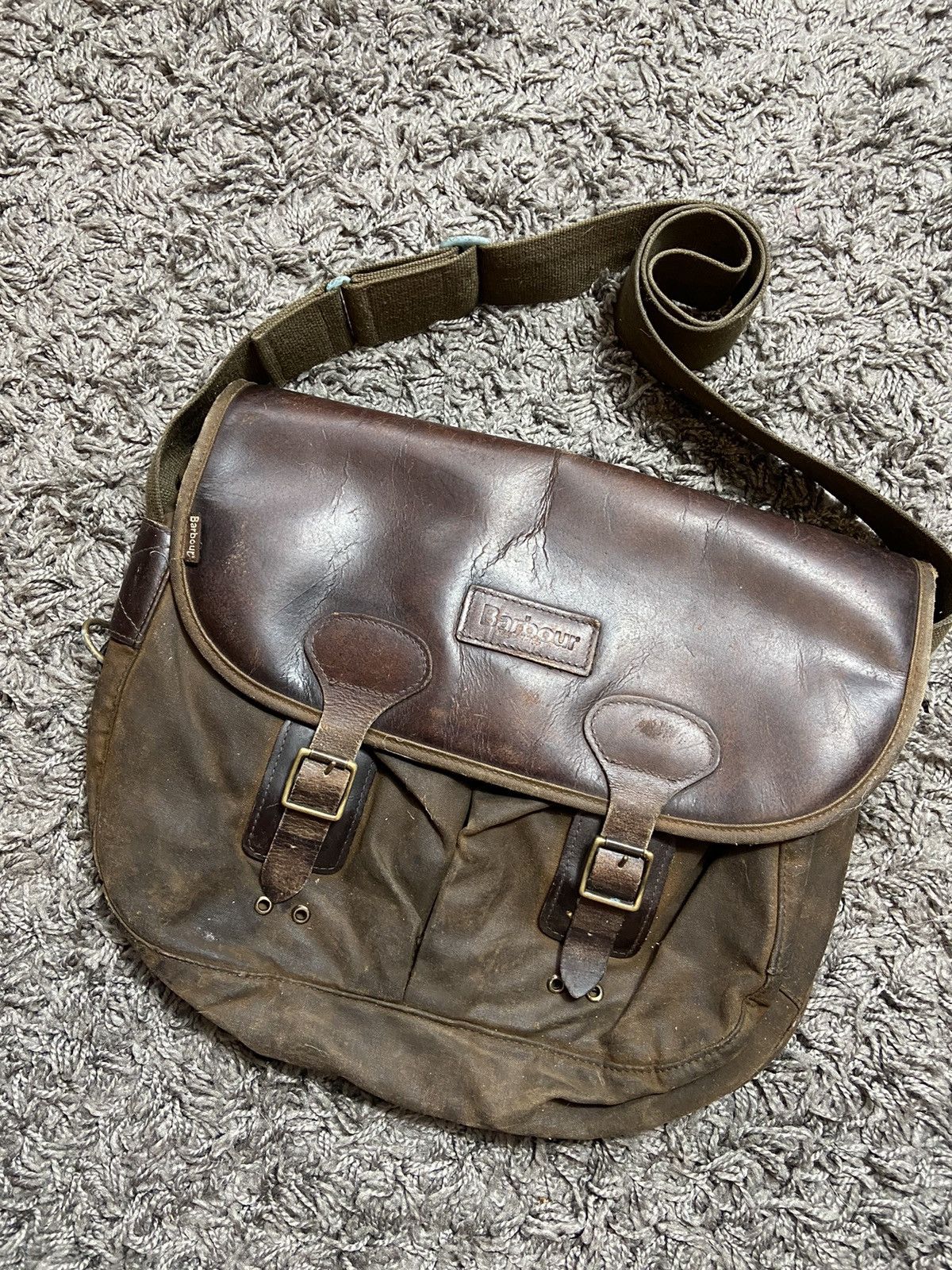 Barbour × Vintage BARBOUR WAXED VINTAGE 00s SHOULDER BAG ENGLAND LONDON Size ONE SIZE - 2 Thumbnail