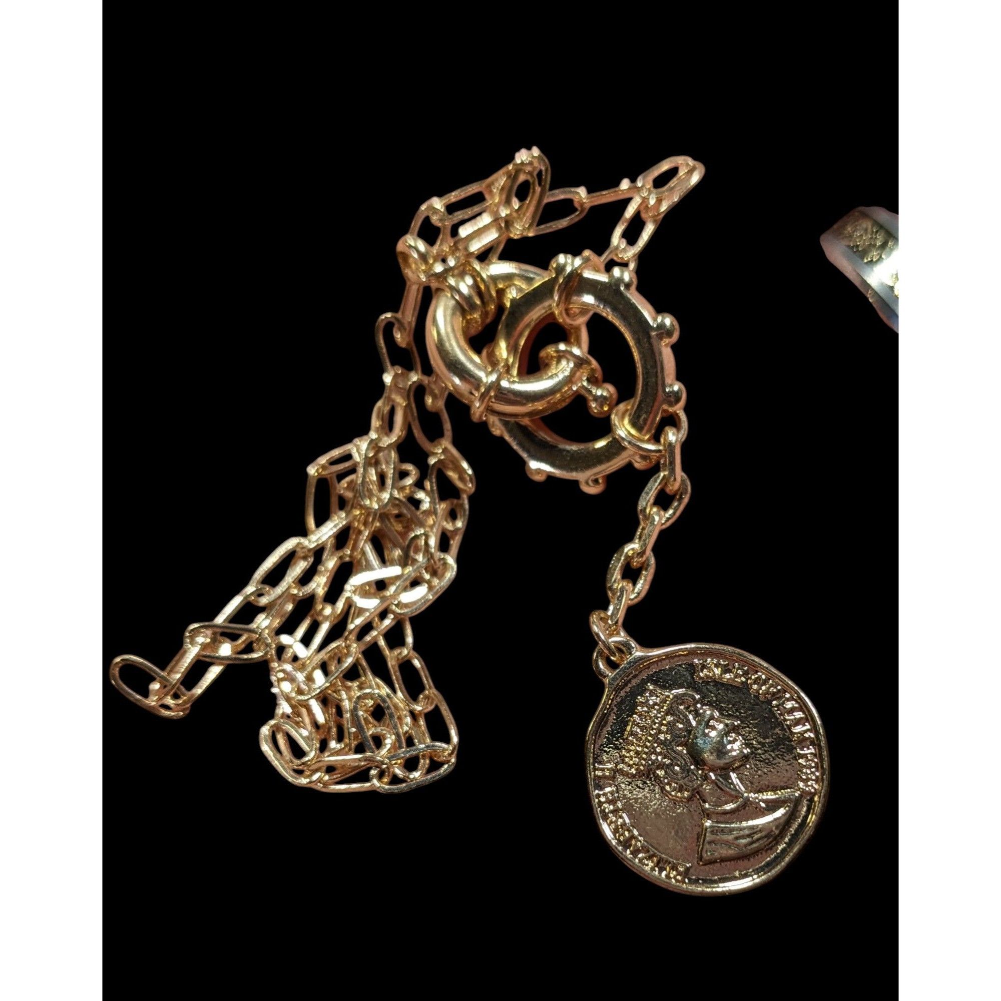 Other Replica 1989 Isle Of Man Dos Pesos Coin Y Drop Pendant Neckl Size ONE SIZE - 7 Thumbnail