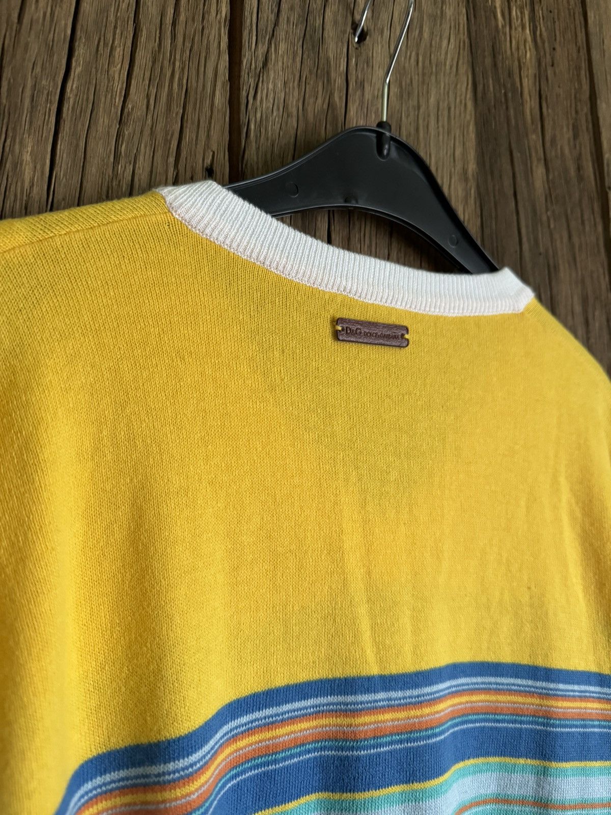 Dolce & Gabbana × Vintage Vintage Dolce & Gabbana V-neck Cotton Light Sweater Size US L / EU 52-54 / 3 - 9 Thumbnail