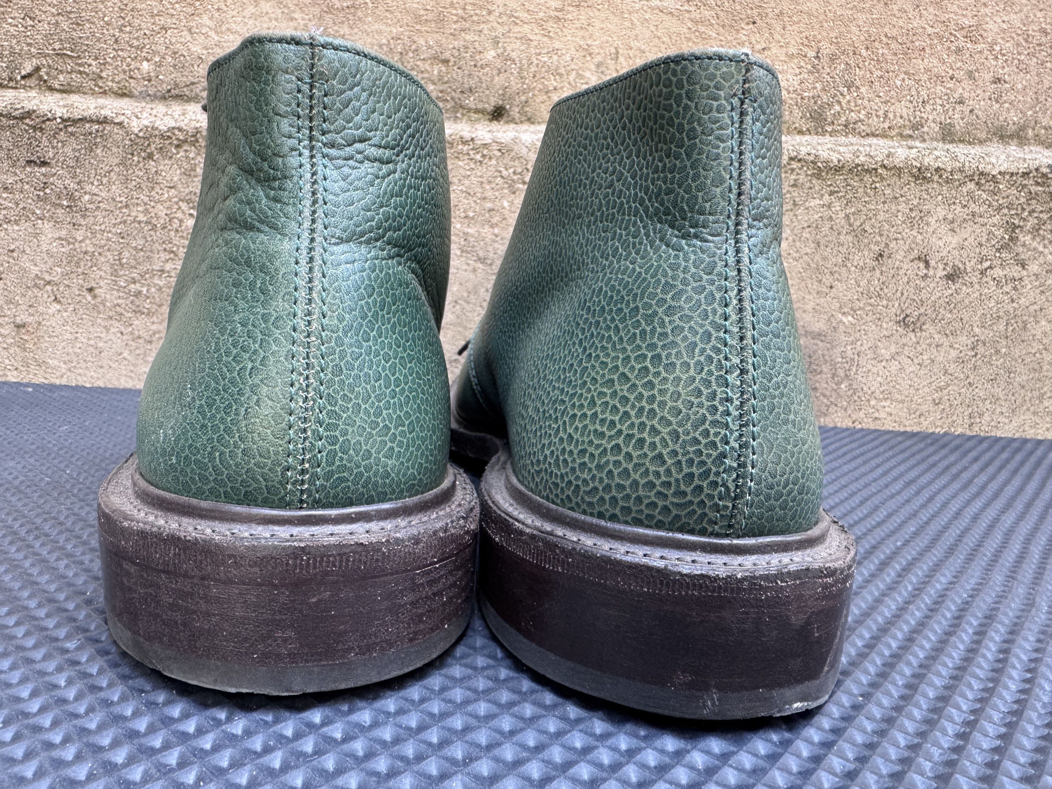 Tricker's Trickers ALDO Chukka Pebble Grain Green Leather Size US 9.5 / EU 42-43 - 7 Thumbnail