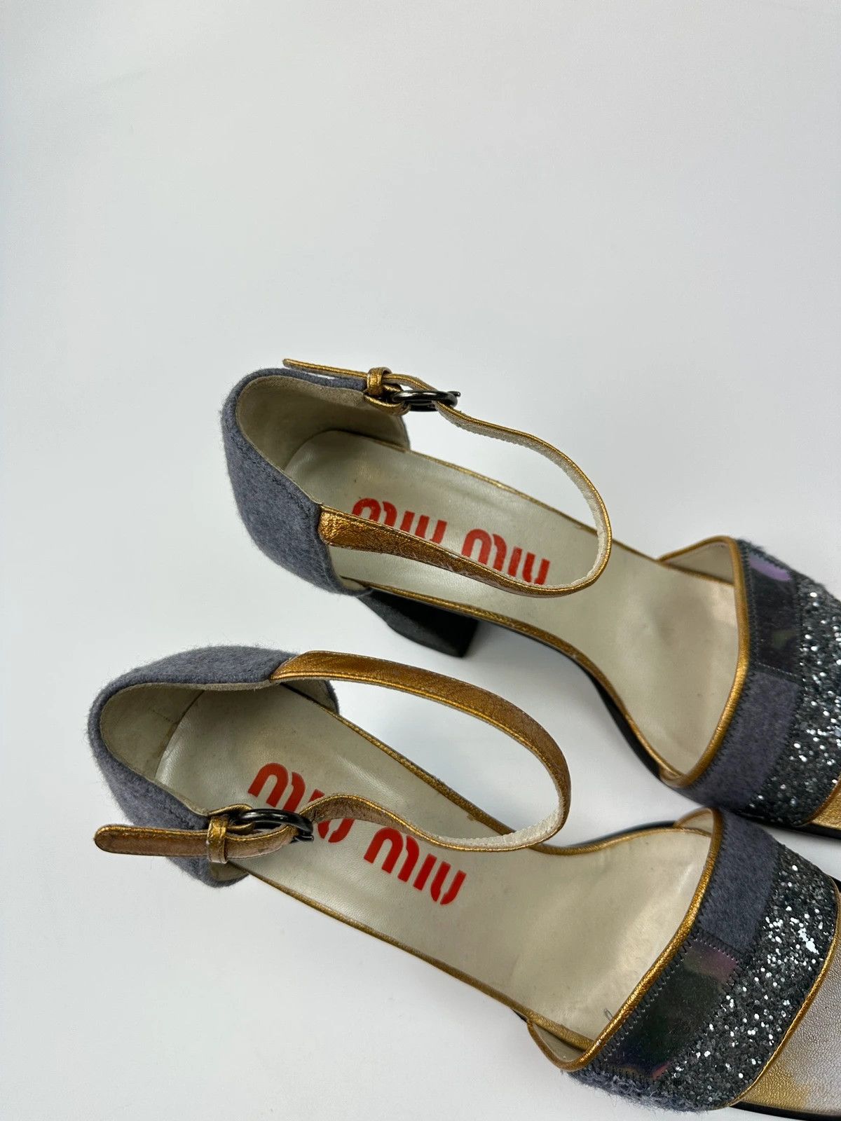 Miu Miu Miu Miu FW1998 PVC Coated Glitter Heels Pumps Shoes Size US 9 / IT 39 - 6 Thumbnail