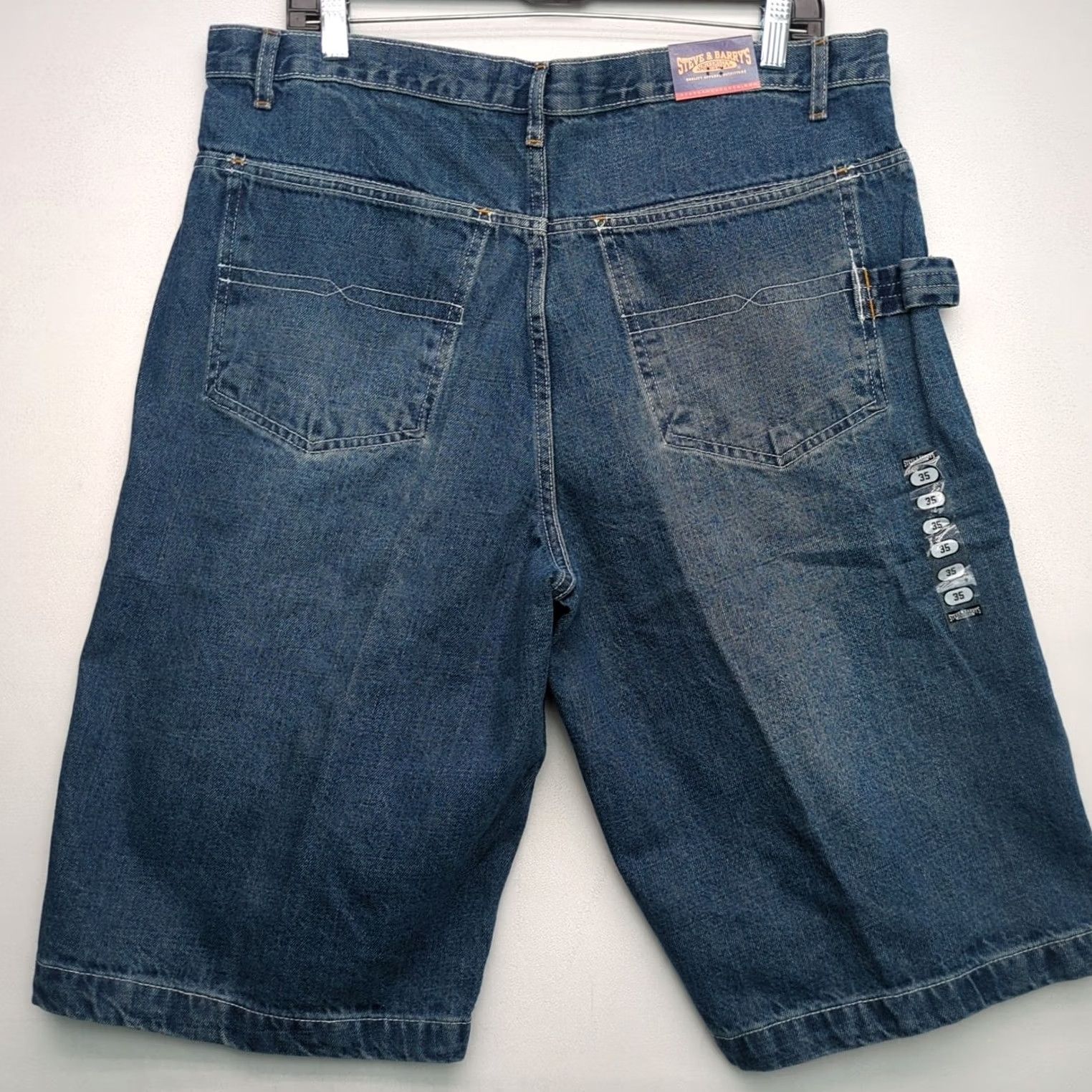 Vintage VINTAGE Steve & Barrys Mens Bermuda Shorts 35 Blue Medium Wash Denim Casual 90s Mens Size US 35 - 7 Thumbnail