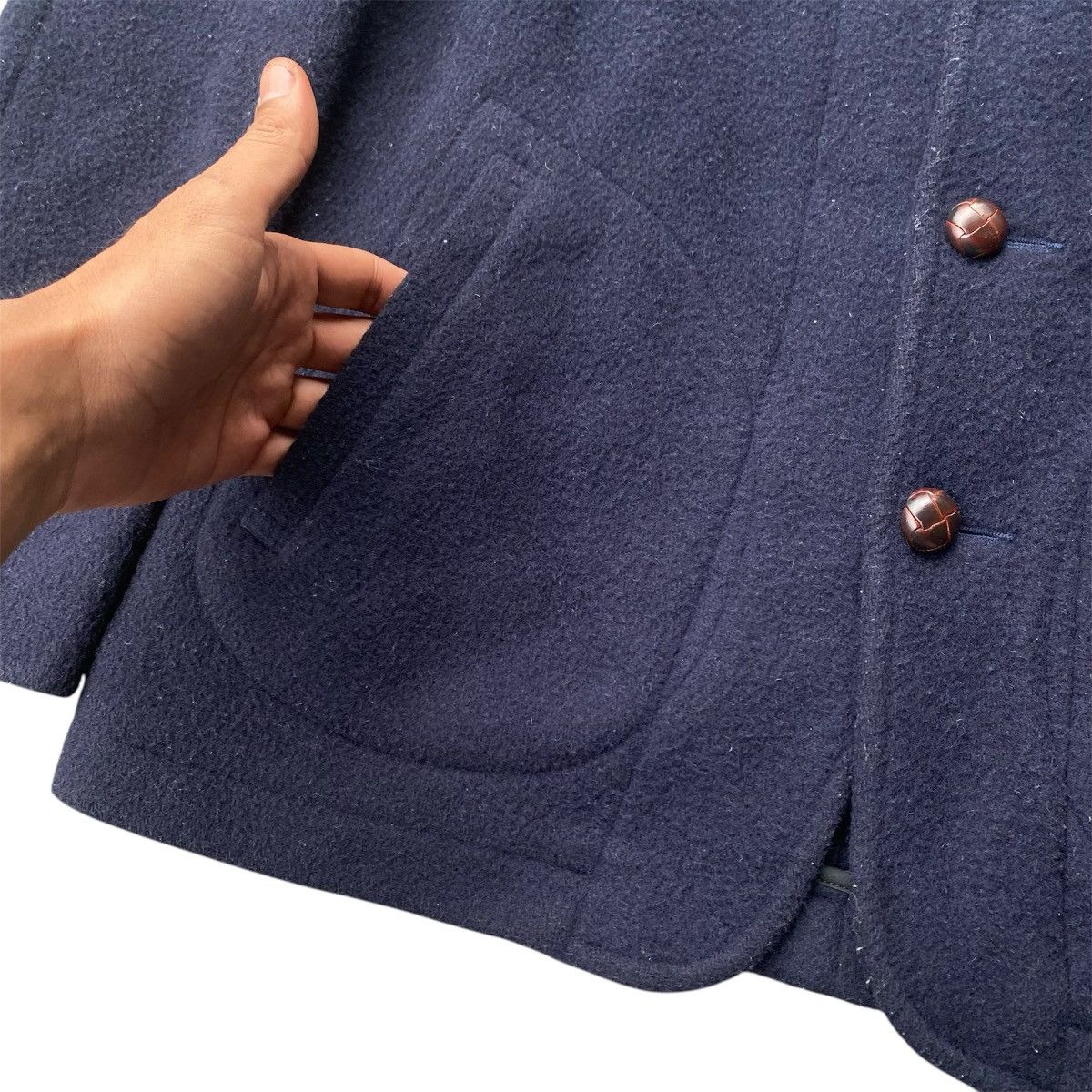 Danton Danton Wool Fleece Cashmere Shawl Collar Jacket Size US M / EU 48-50 / 2 - 13 Thumbnail