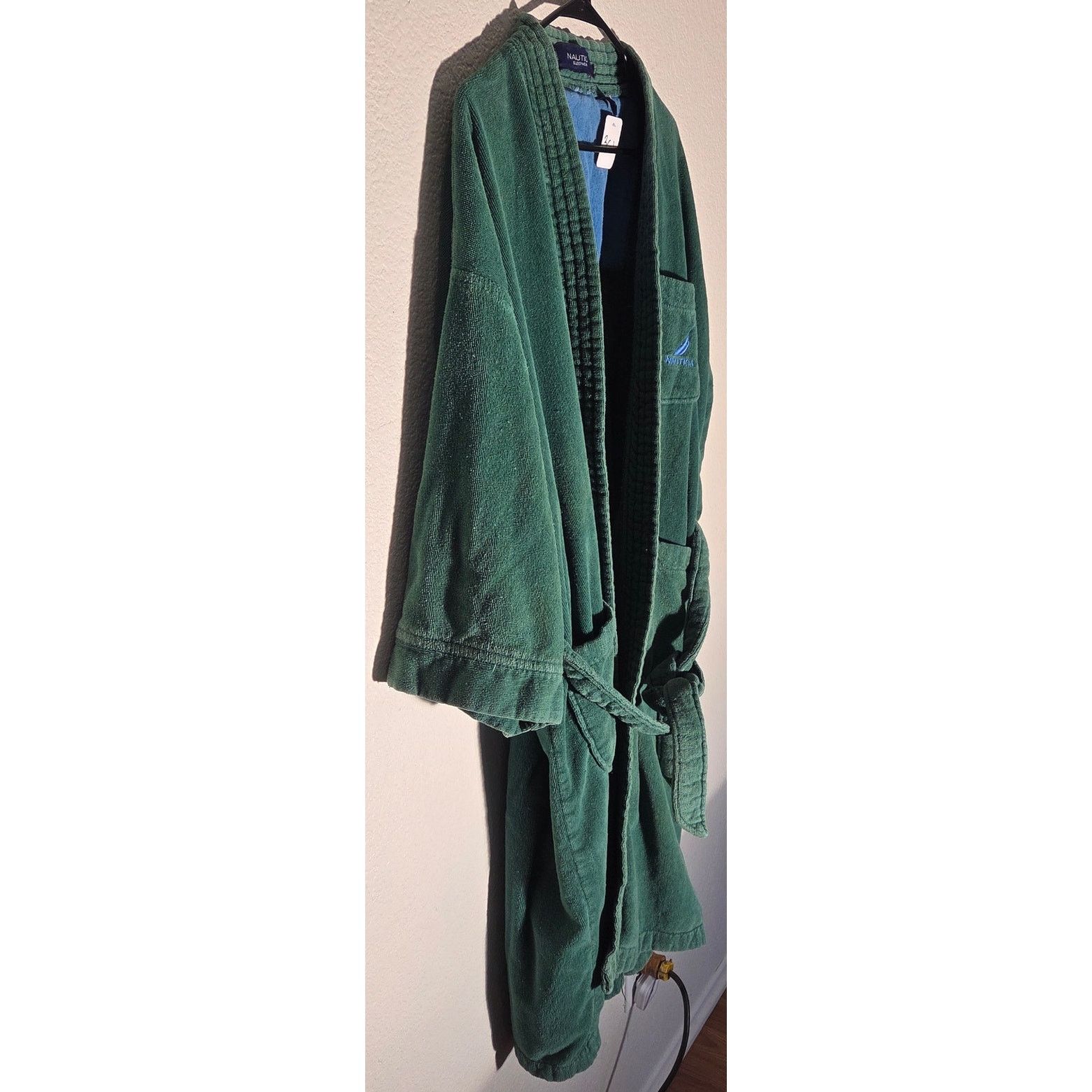 Nautica Nautica Unisex Sleep/Bath Robe - Green with Blue Accent Size ONE SIZE - 2 Thumbnail