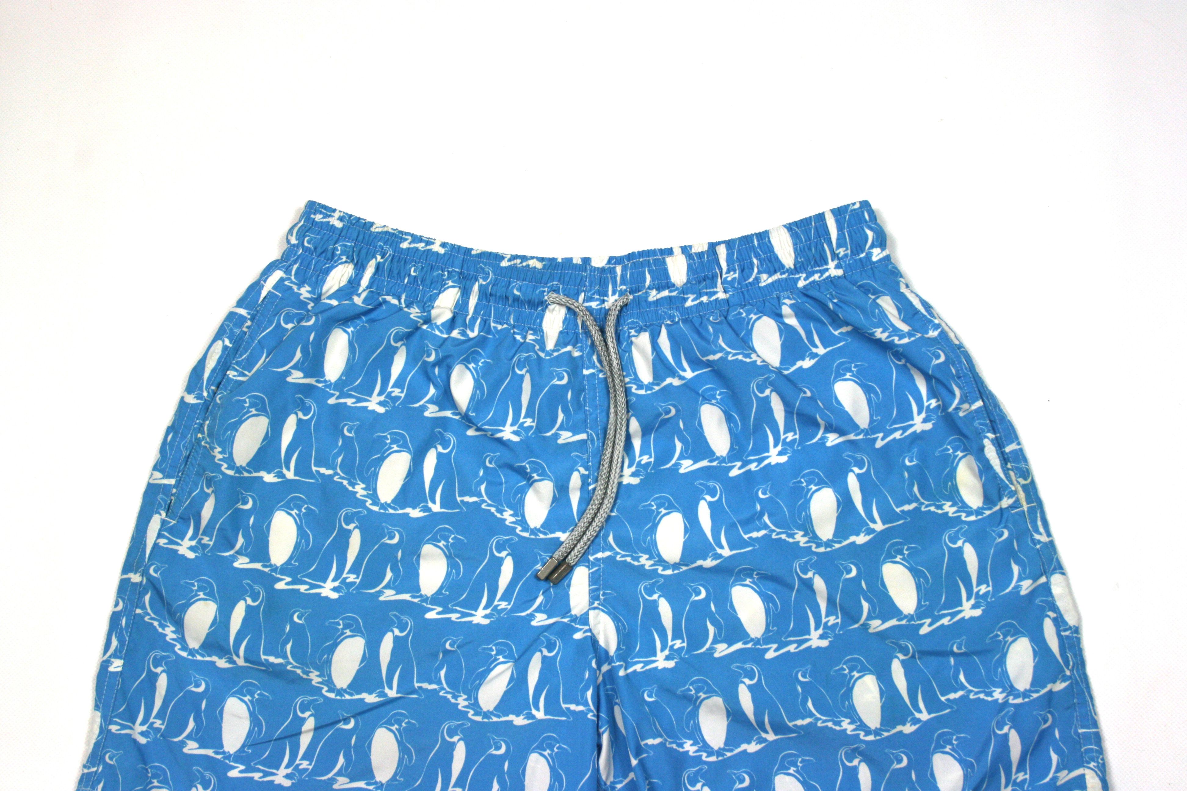 Vilebrequin Penguins Printed Packable Swim Shorts Size US 34 / EU 50 - 3 Thumbnail